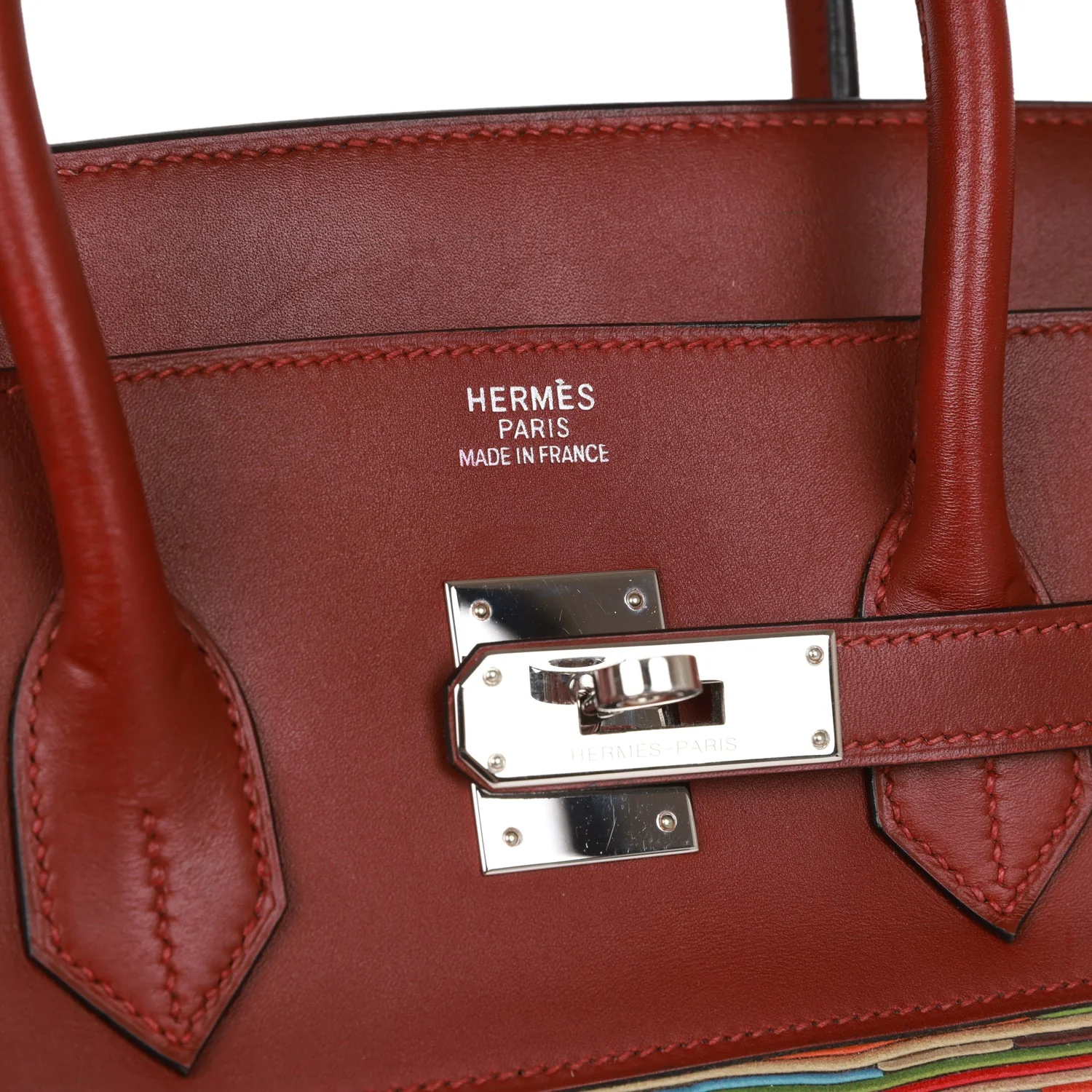 Replicate Hermes Birkin 35 Vibrato Rouge H Boxcalf Palladium Hardware(1:1 replica)