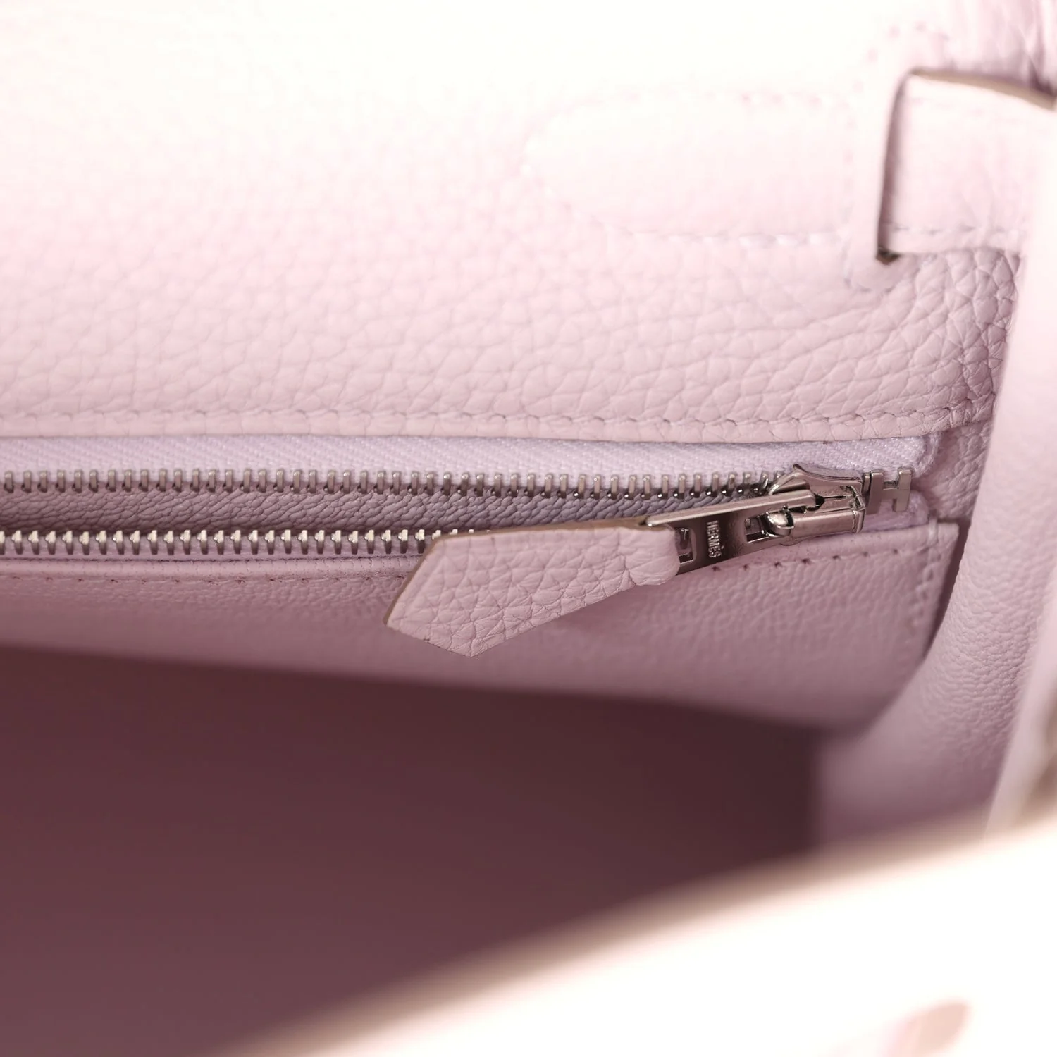Replicate Hermes Kelly Retourne 28 Mauve Pale Clemence Palladium Hardware(1:1 replica)
