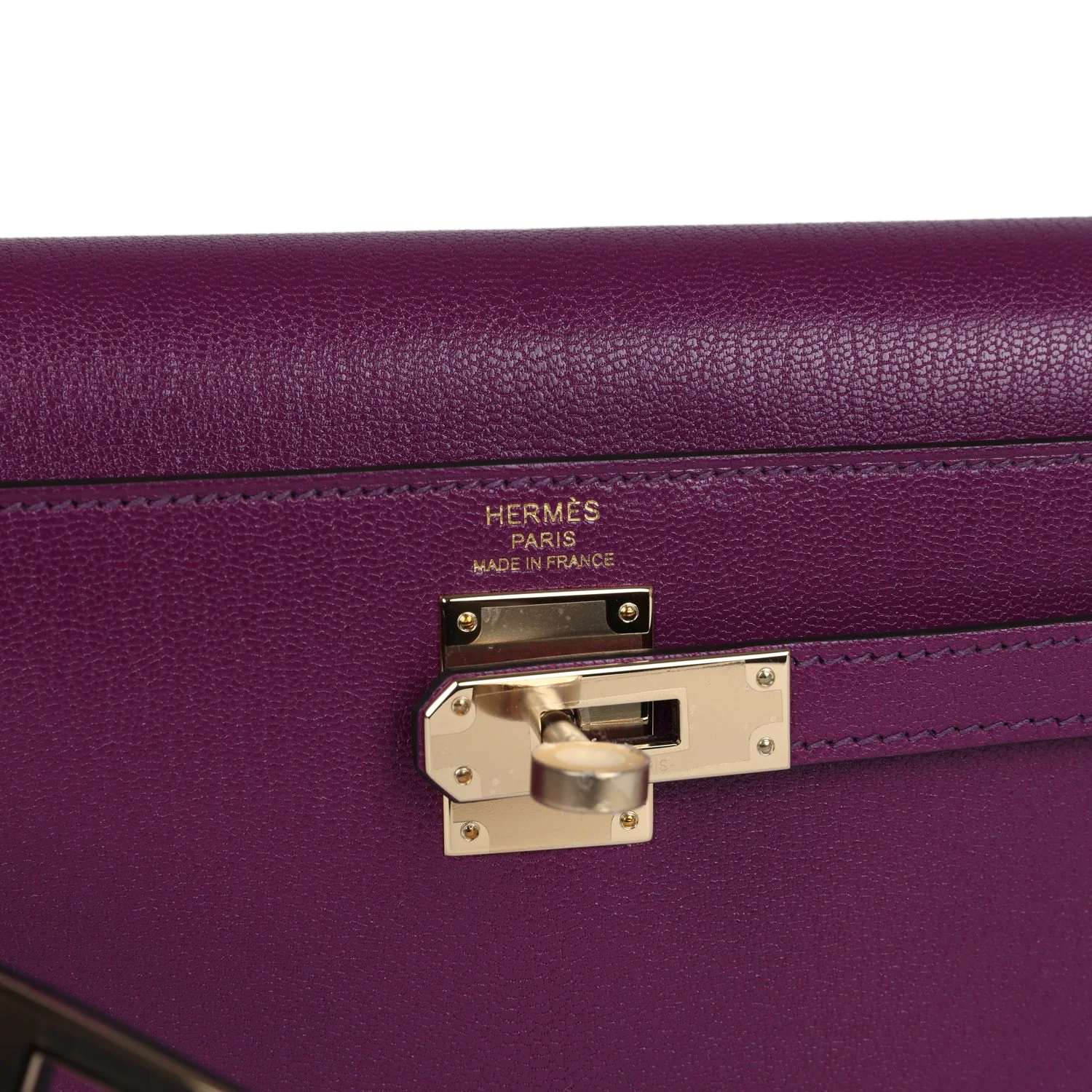 Replicate Hermes Kelly Elan Anemone Chevre Chamkila Permabrass Hardware(1:1 replica)