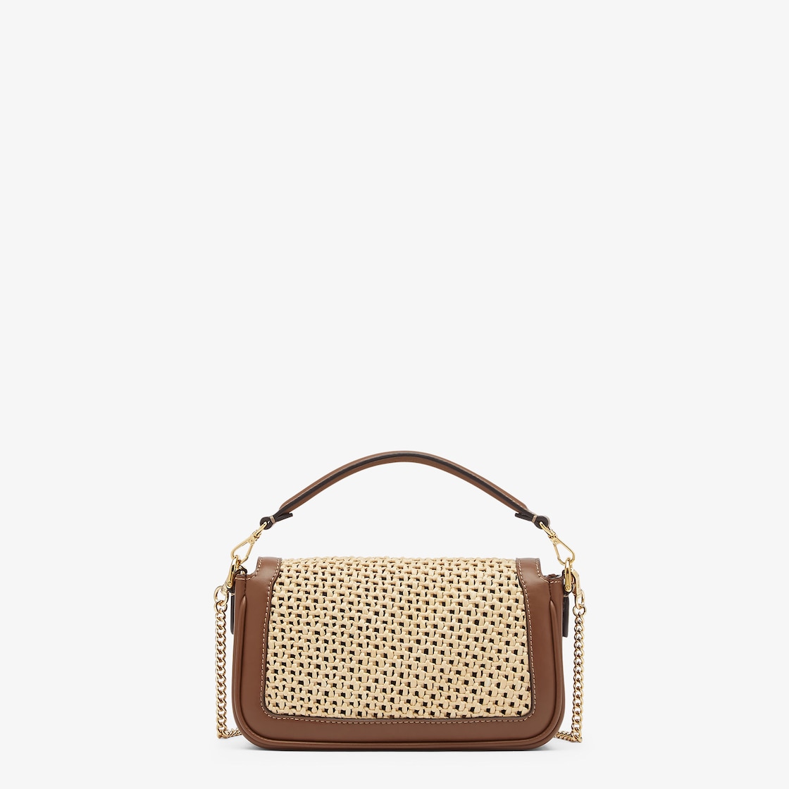 Replicate Baguette Mini Brown Leather and Macramé Bag(1:1 replica)
