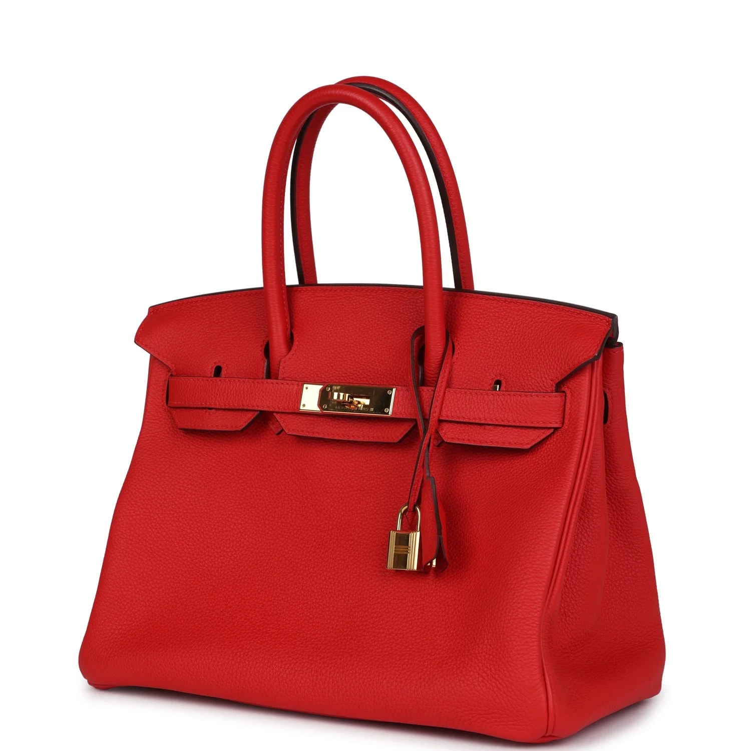 Replicate Hermes Birkin 30 Rouge de Coeur Togo Gold Hardware(1:1 replica)