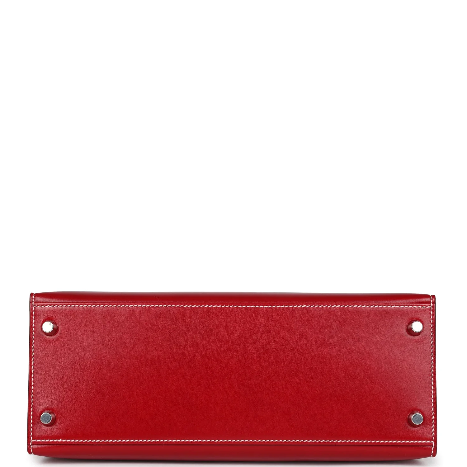 Replicate Hermes Kelly Sellier 28 Rouge Piment Box Palladium Hardware(1:1 replica)