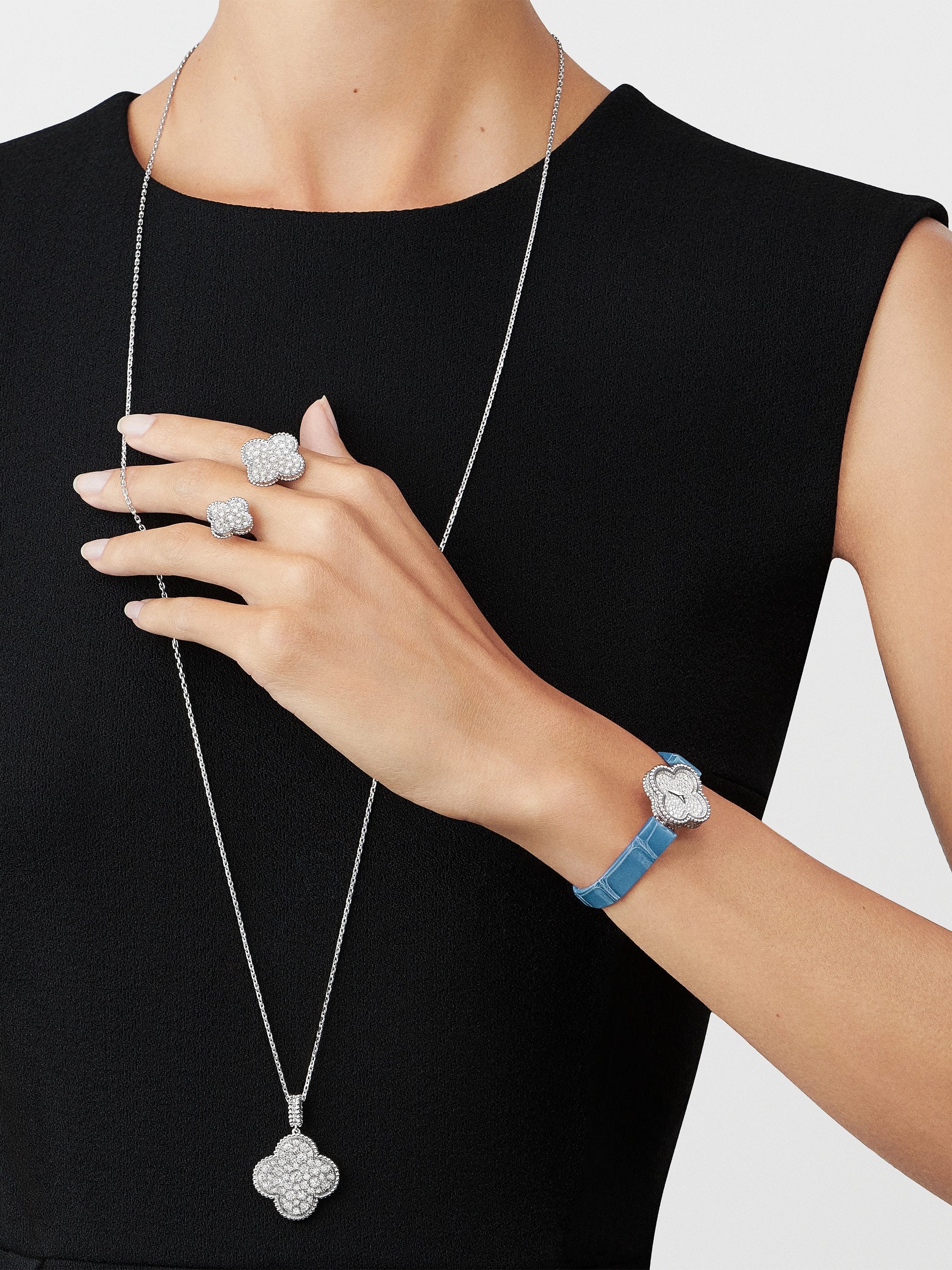 Replicate Magic Alhambra long necklace, 1 motif(1:1 replica)