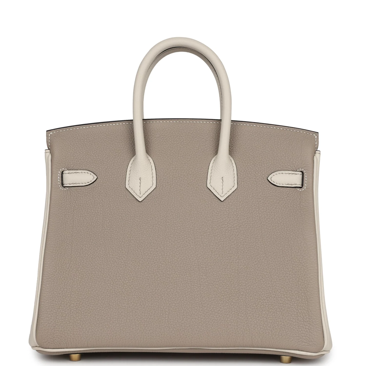 Replicate Hermes Special Order (HSS) Birkin 25 Gris Tourterelle and Craie Togo Brushed Gold Hardware(1:1 replica)