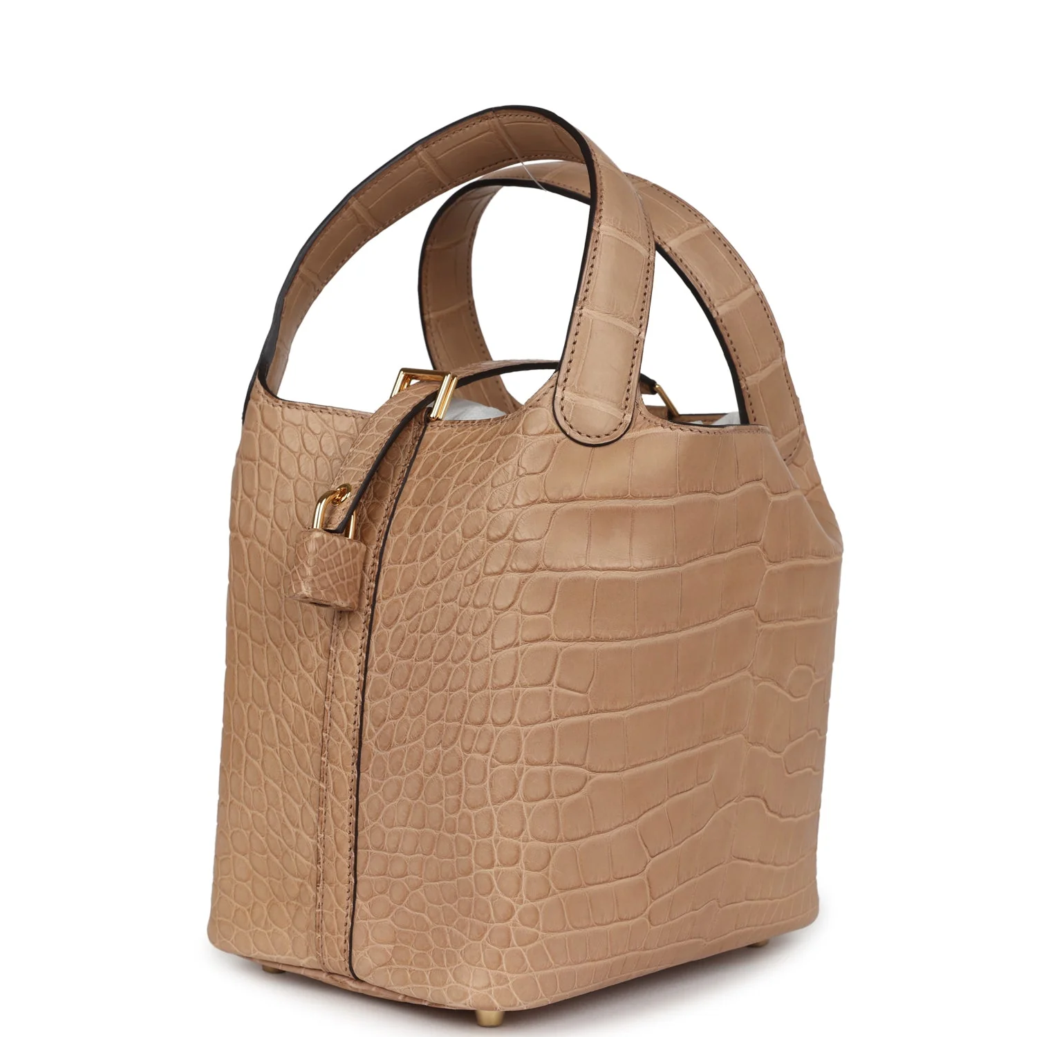 Replicate Hermes Picotin Lock 18 Chai Matte Alligator Gold Hardware(1:1 replica)