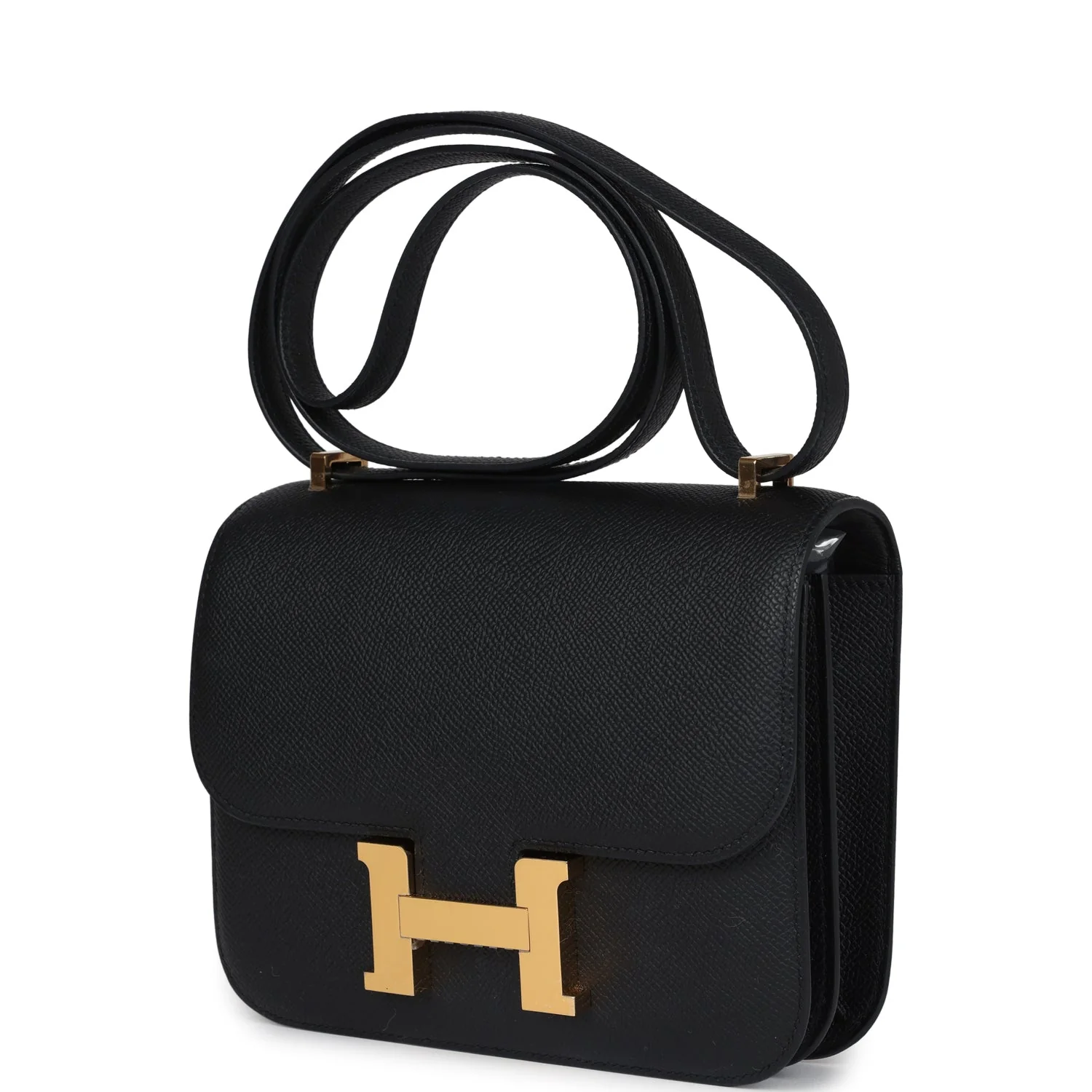 Replicate Hermes Constance 18 Black Epsom Gold Hardware(1:1 replica)