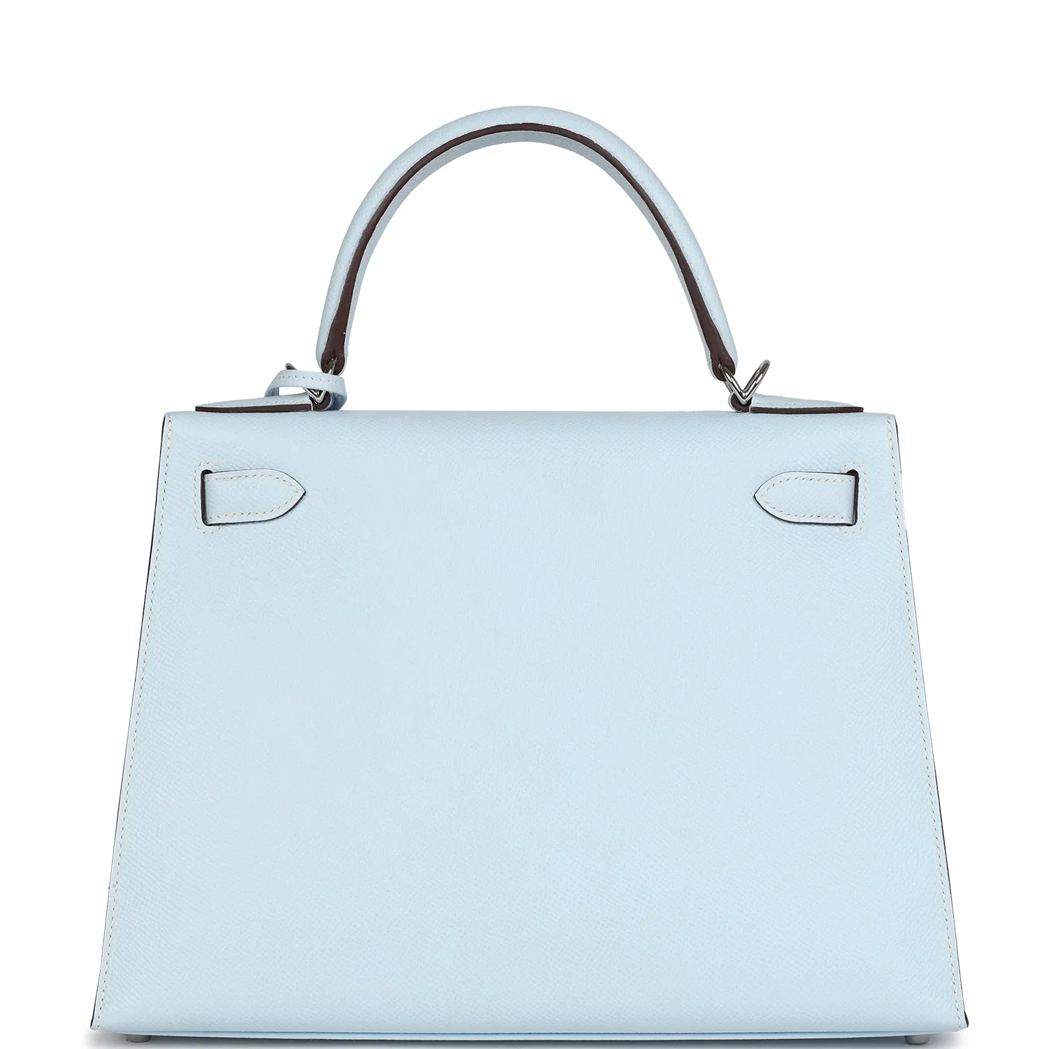 Replicate Hermes Kelly Sellier 28 Bleu Brume Epsom Palladium Hardware(1:1 replica)