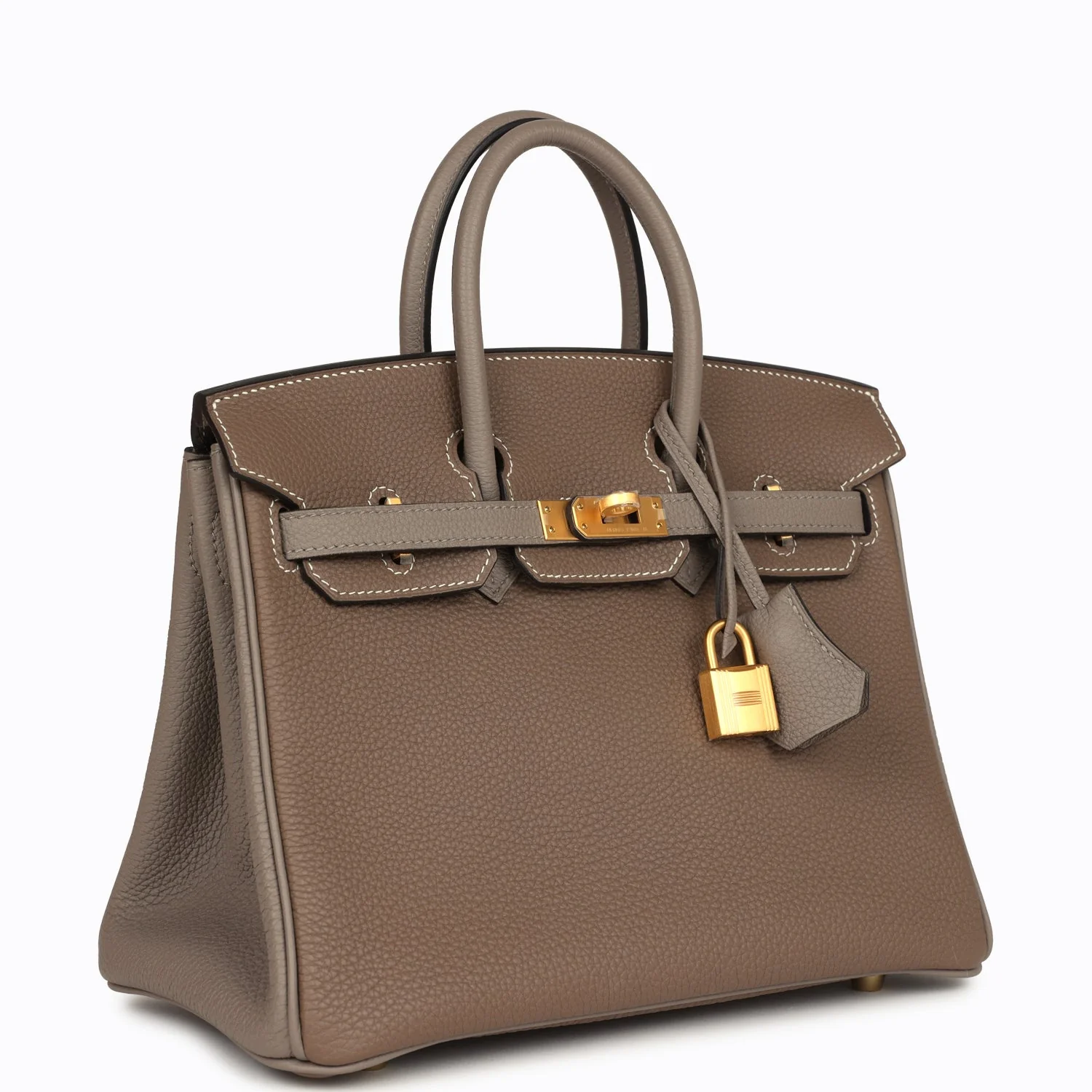 Replicate Hermes Special Order (HSS) Birkin 25 Etoupe and Etain Togo Brushed Gold Hardware(1:1 replica)