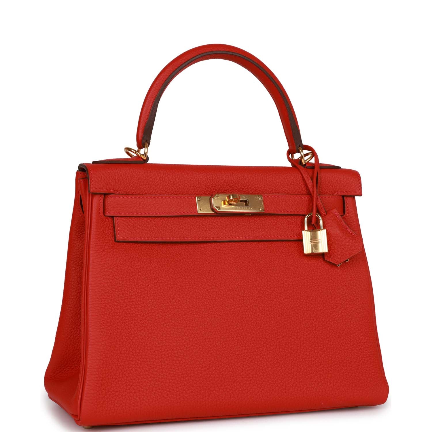 Replicate Hermes Kelly Retourne 28 Rouge Casaque Togo Gold Hardware(1:1 replica)