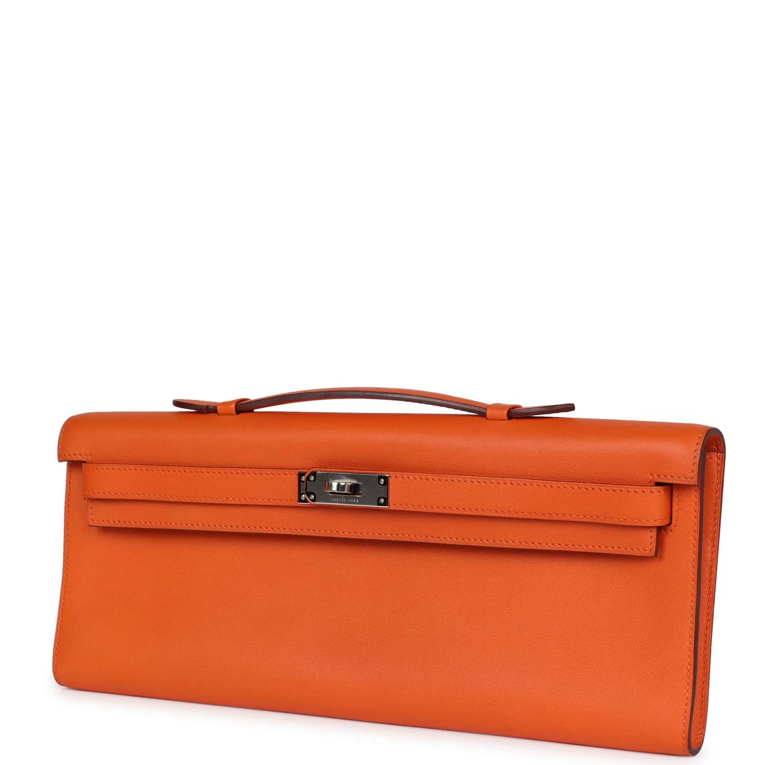 Replicate Hermes Kelly Cut Orange Swift Palladium Hardware(1:1 replica)