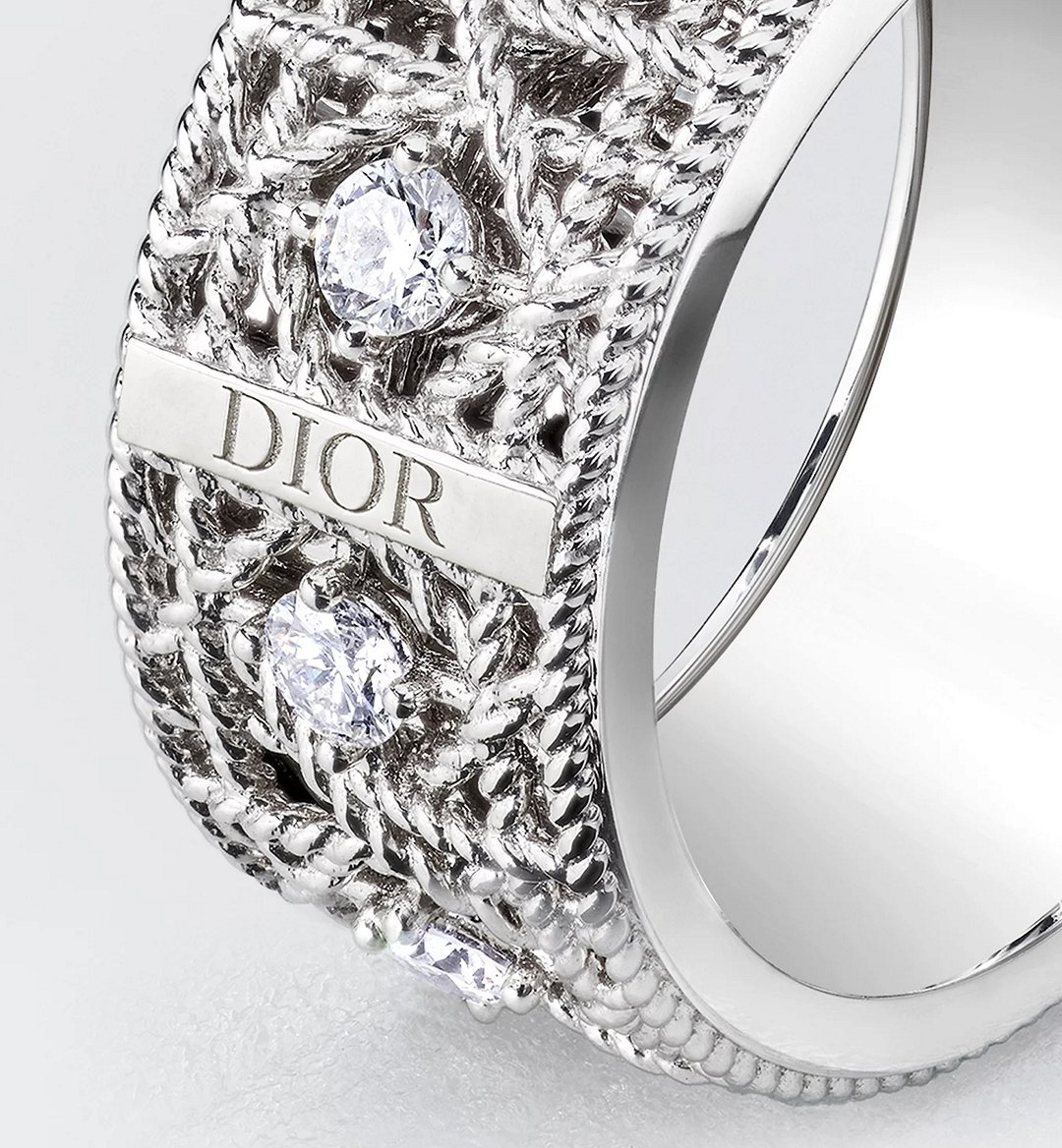 Replicate My Dior Ring White Gold and Diamonds(1:1 replica)