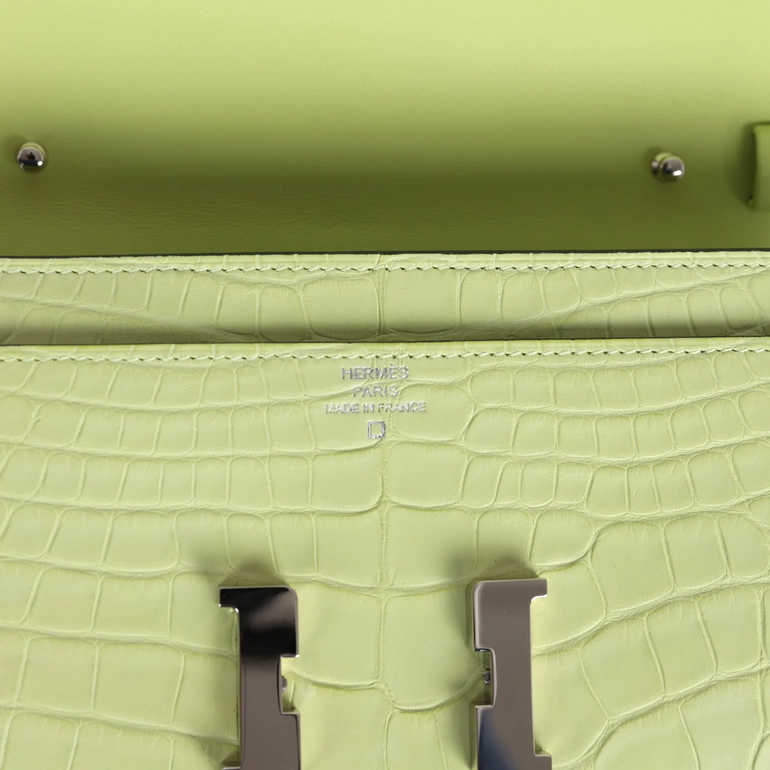 Replicate Hermes Constance Wallet To Go Jaune Bourgeon Matte Alligator Palladium Hardware(1:1 replica)