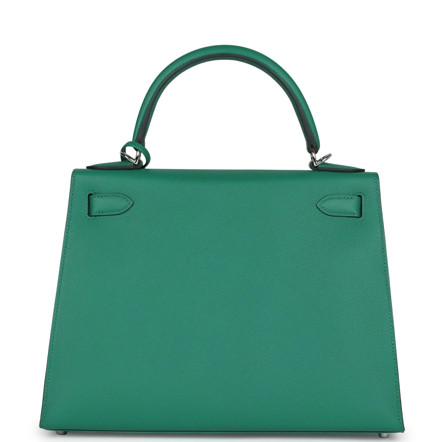 Replicate Hermes Kelly Sellier 28 Vert Vertigo Epsom Palladium Hardware(1:1 replica)