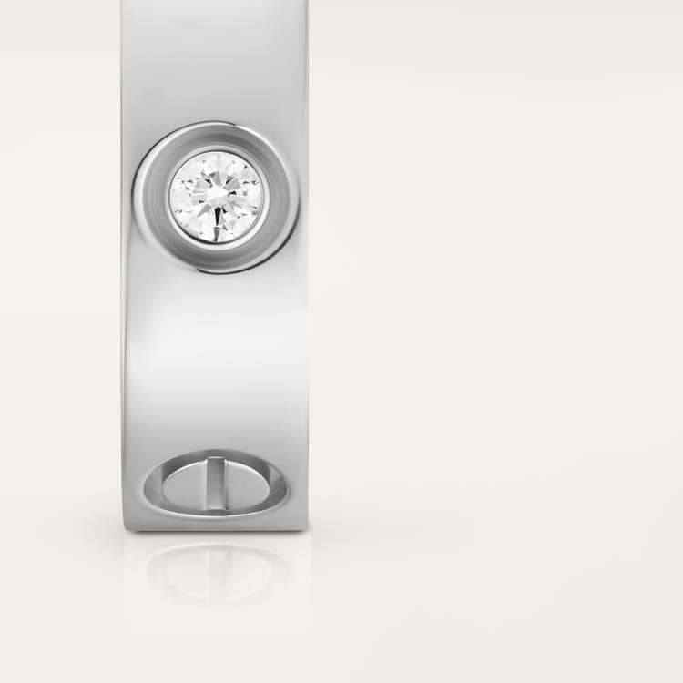 Replicate LOVE ring, classic model, 3 diamonds(1:1 replica)