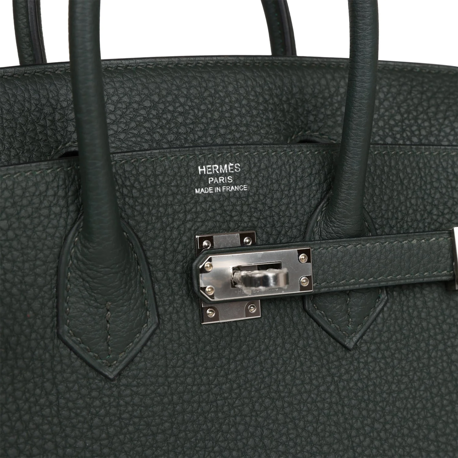 Replicate Hermes Birkin 25 Vert Fonce Togo Palladium Hardware(1:1 replica)