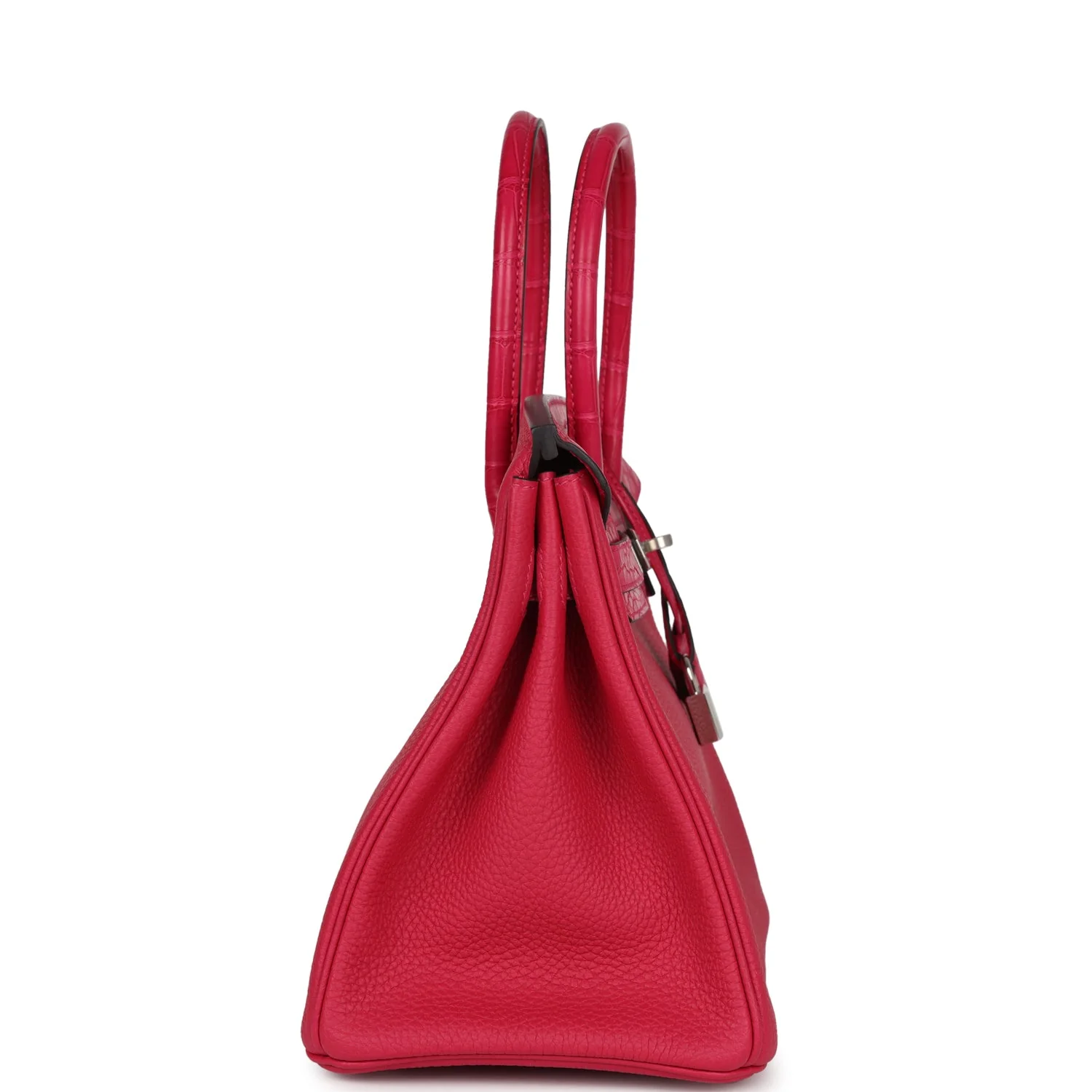 Replicate Hermes Birkin 30 Framboise Matte Alligator Togo Touch Palladium Hardware(1:1 replica)