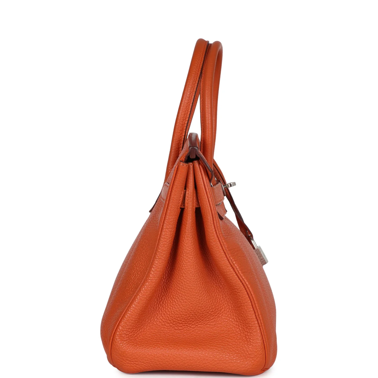 Replicate Hermes Birkin 30 Orange Togo Palladium Hardware(1:1 replica)