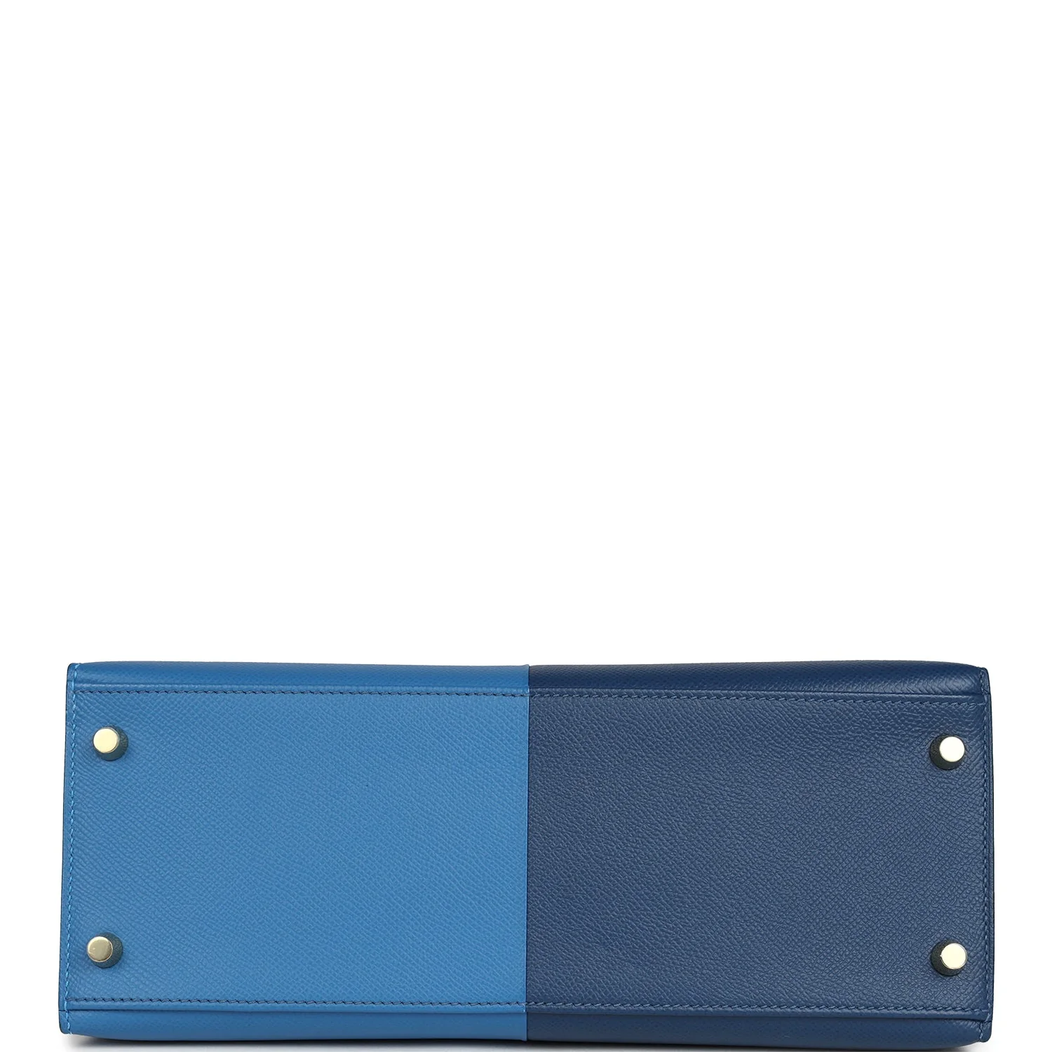 Replicate Hermes Kelly Sellier 28 Casaque Deep Bleu and Mykonos Epsom Gold Hardware(1:1 replica)