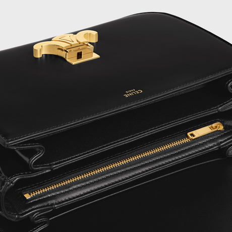 Replicate CLASSIQUE TRIOMPHE BAG IN SHINY CALFSKIN BLACK(1:1 replica)