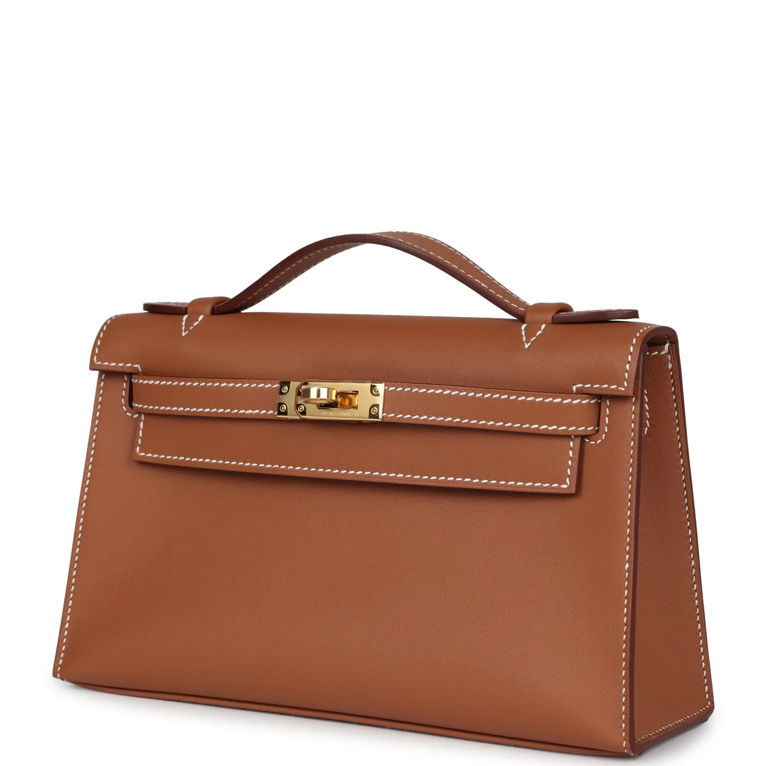Replicate Hermes Kelly Pochette Gold Swift Gold Hardware(1:1 replica)