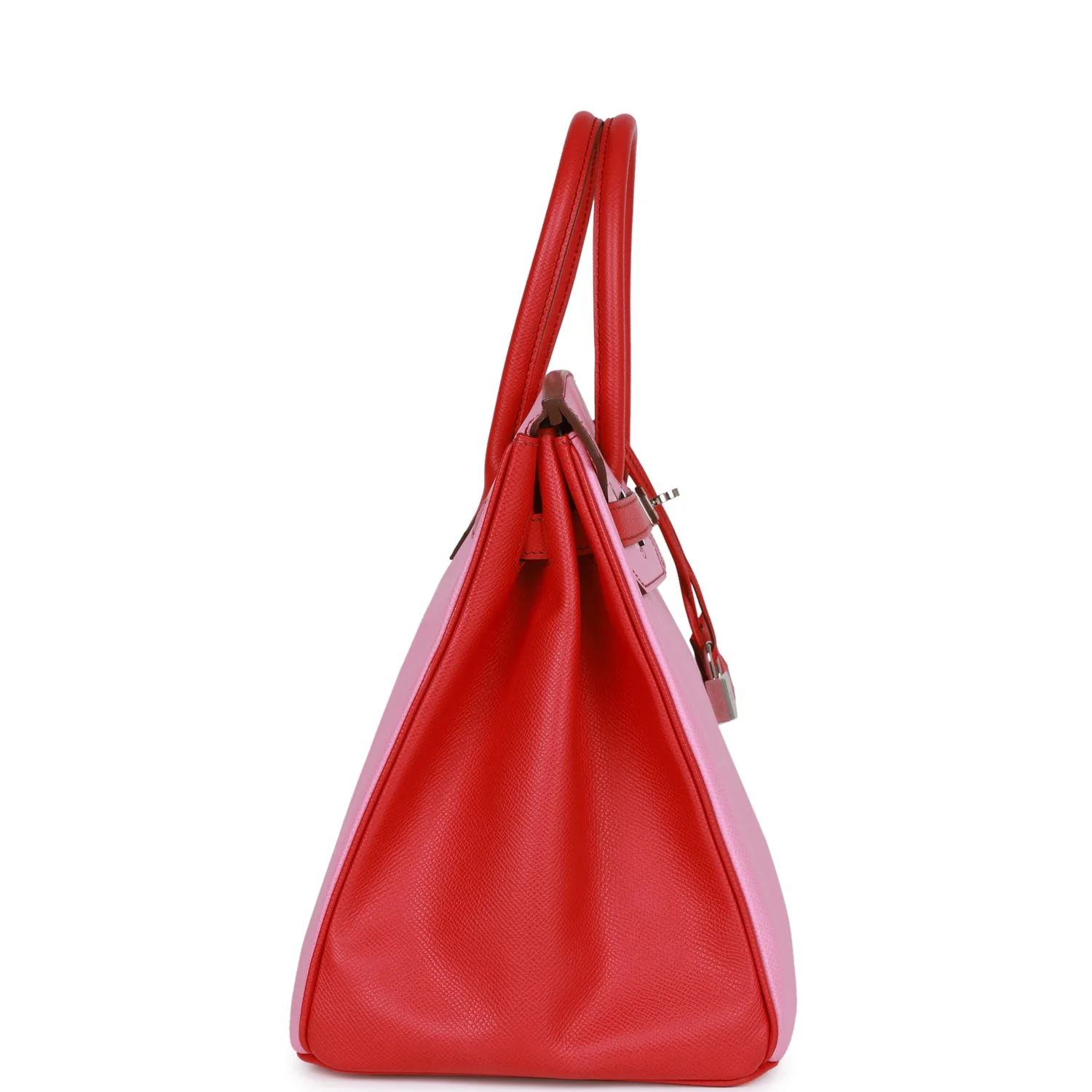 Replicate Hermes Special Order (HSS) Birkin 35 Bubblegum and Bougainvillea Epsom Palladium Hardware(1:1 replica)