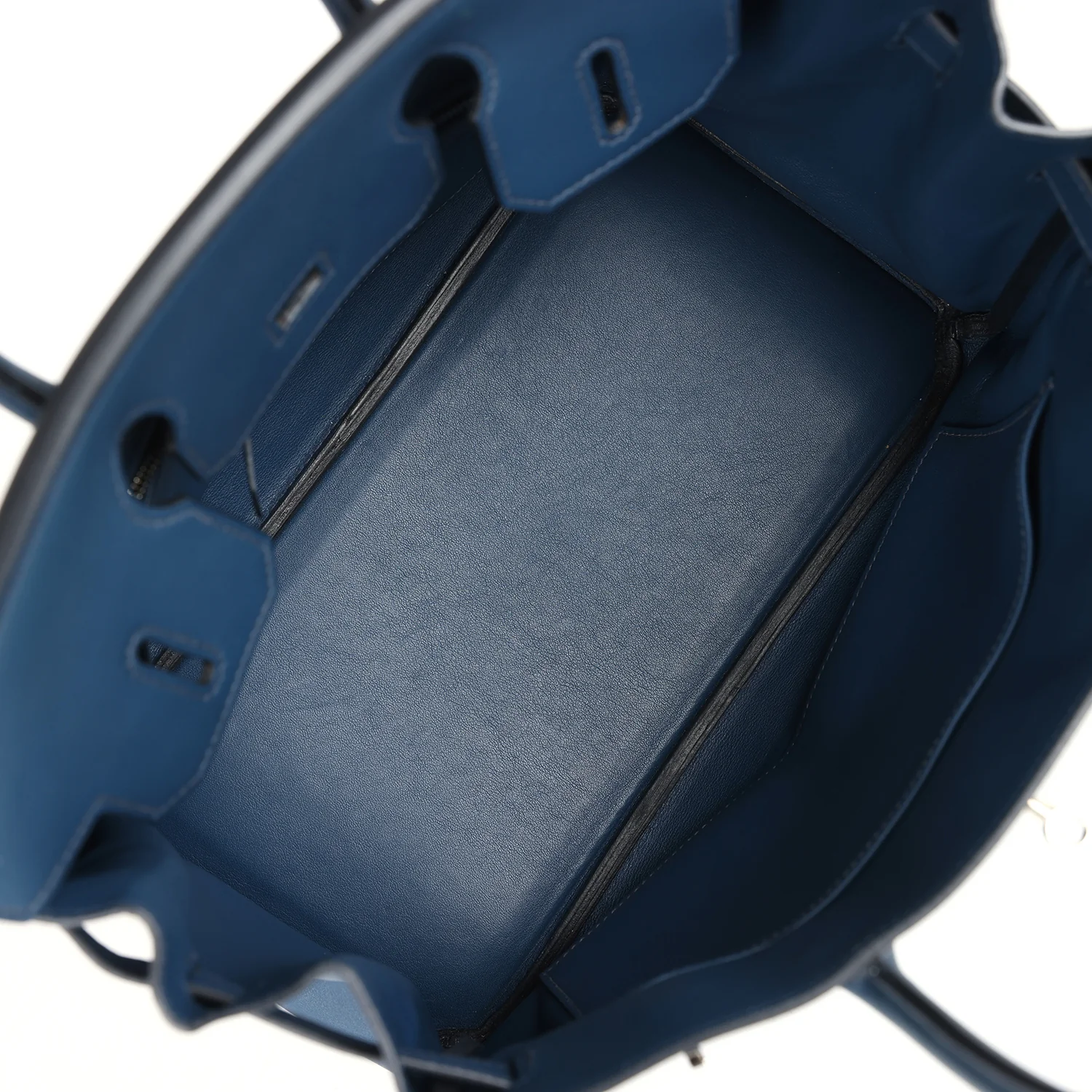 Replicate Hermes Birkin 30 Deep Bleu Swift Palladium Hardware(1:1 replica)