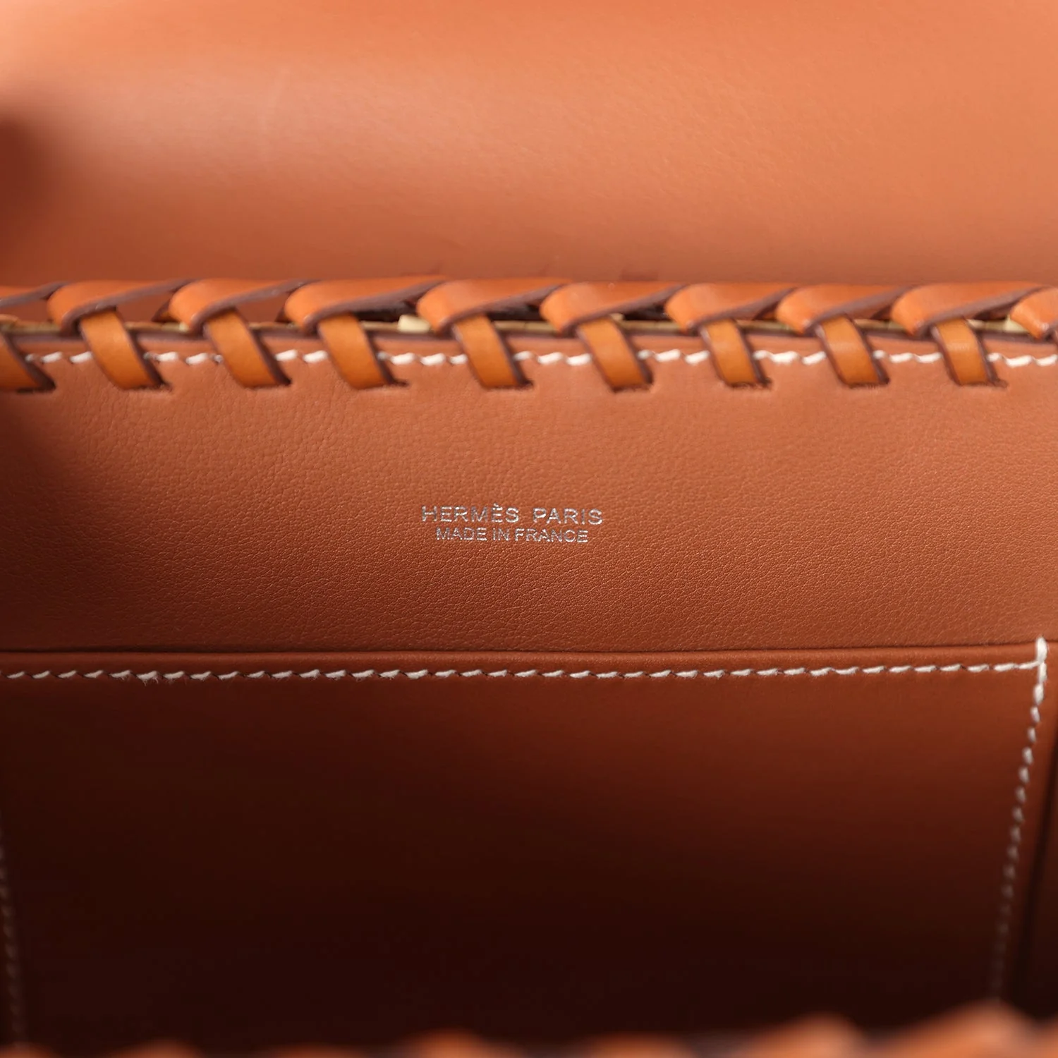 Replicate Hermes Mini Picnic Kelly 20 Fauve Barenia Palladium Hardware(1:1 replica)