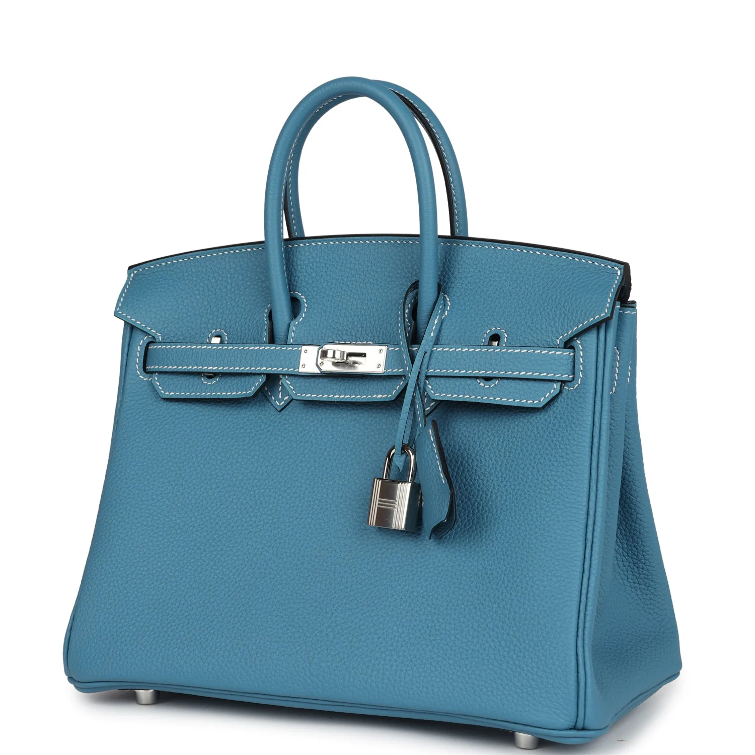 Replicate Hermes Birkin 25 Blue Jean Togo Palladium Hardware(1:1 replica)