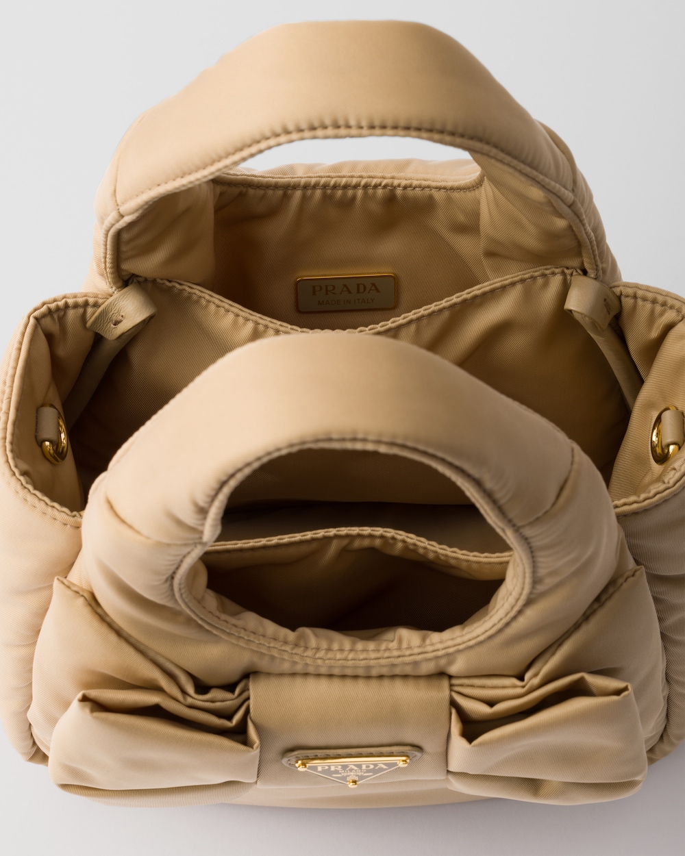 Replicate Padded Re-Nylon Mini-Bag With Bow(1:1 replica)