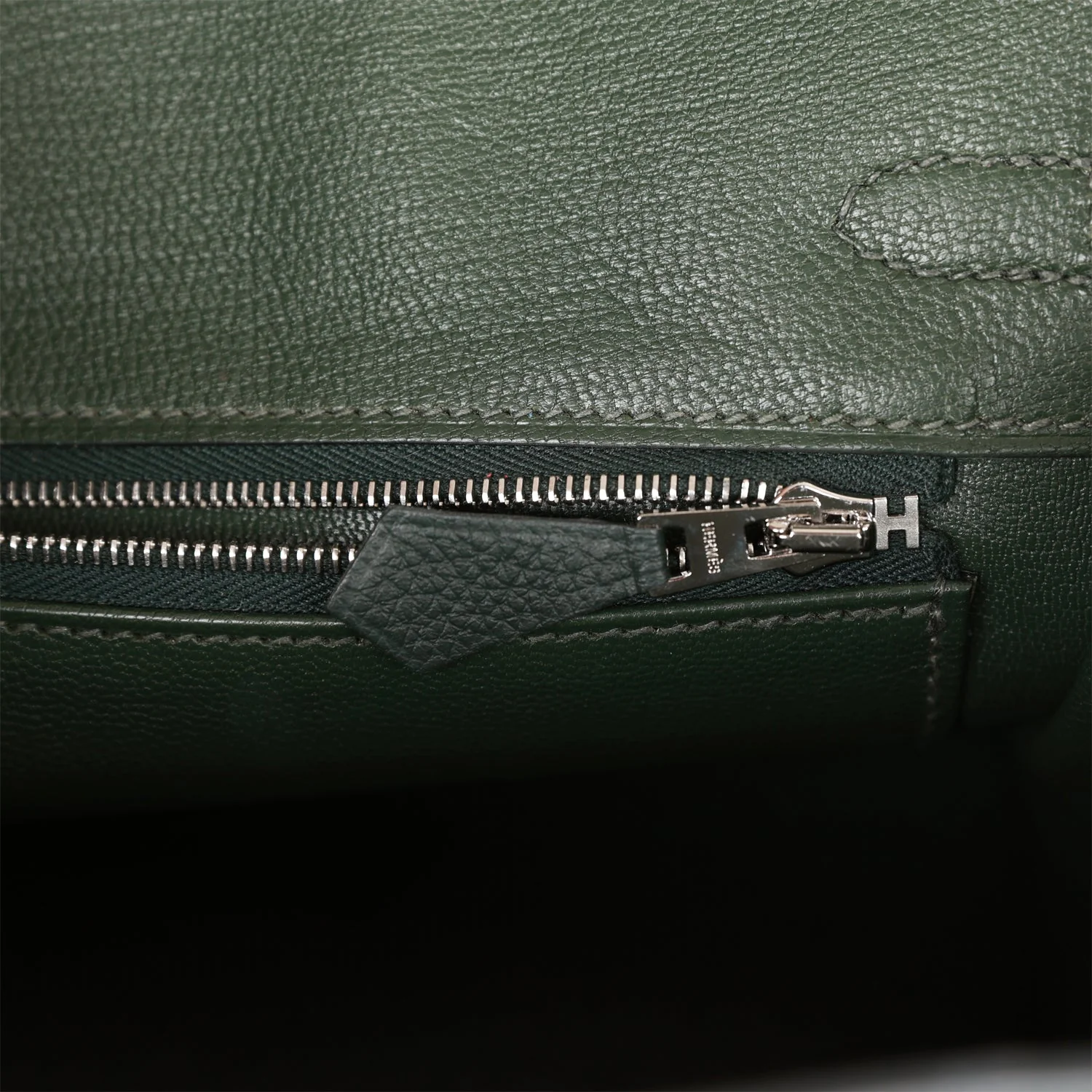 Replicate Hermes Birkin 25 Vert Fonce Togo Palladium Hardware(1:1 replica)