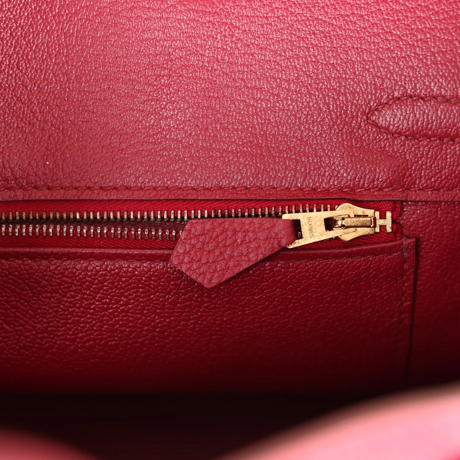 Replicate Hermes Birkin 25 Rubis Togo Gold Hardware(1:1 replica)