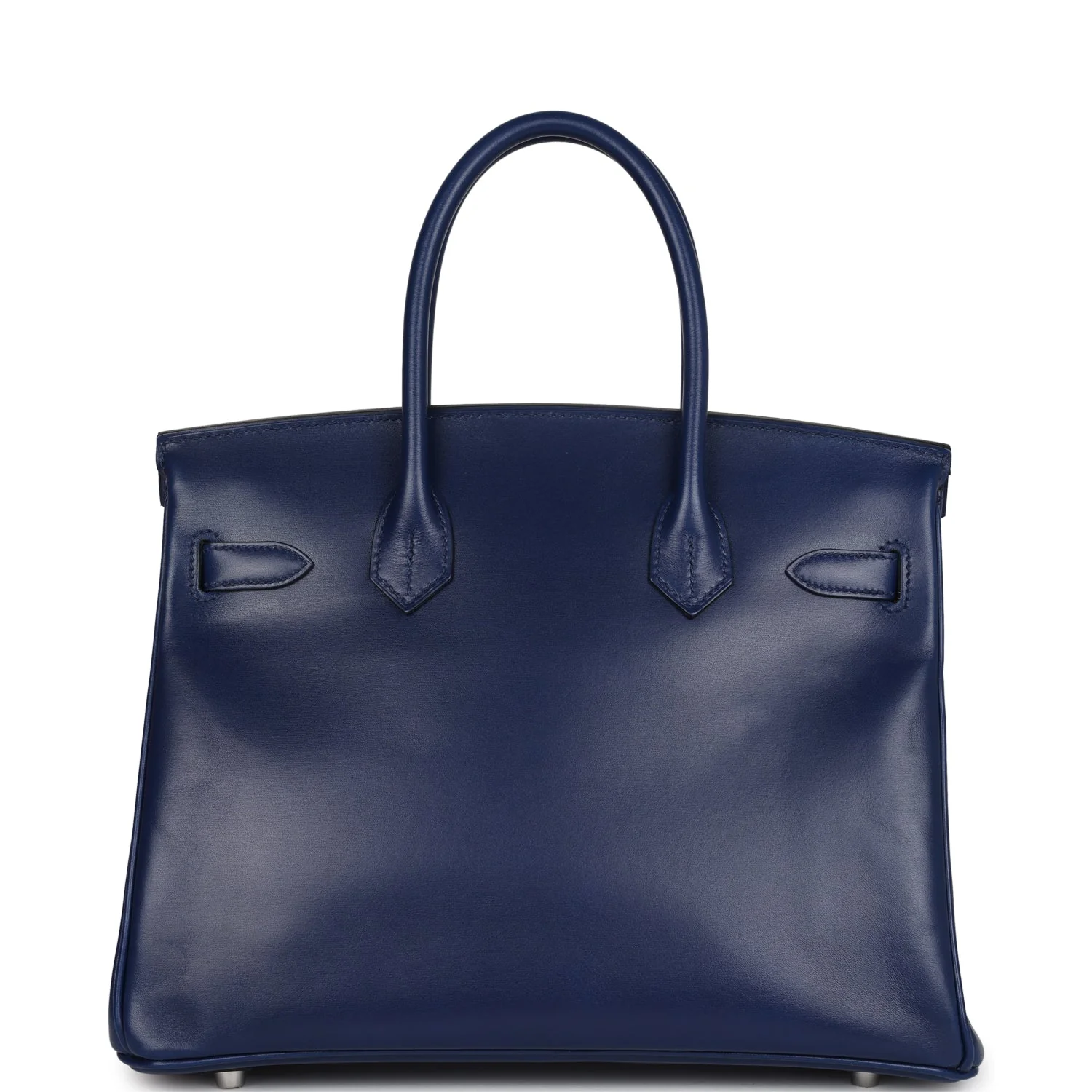 Replicate Hermes Birkin 30 Bleu Saphir Box Palladium Hardware(1:1 replica)