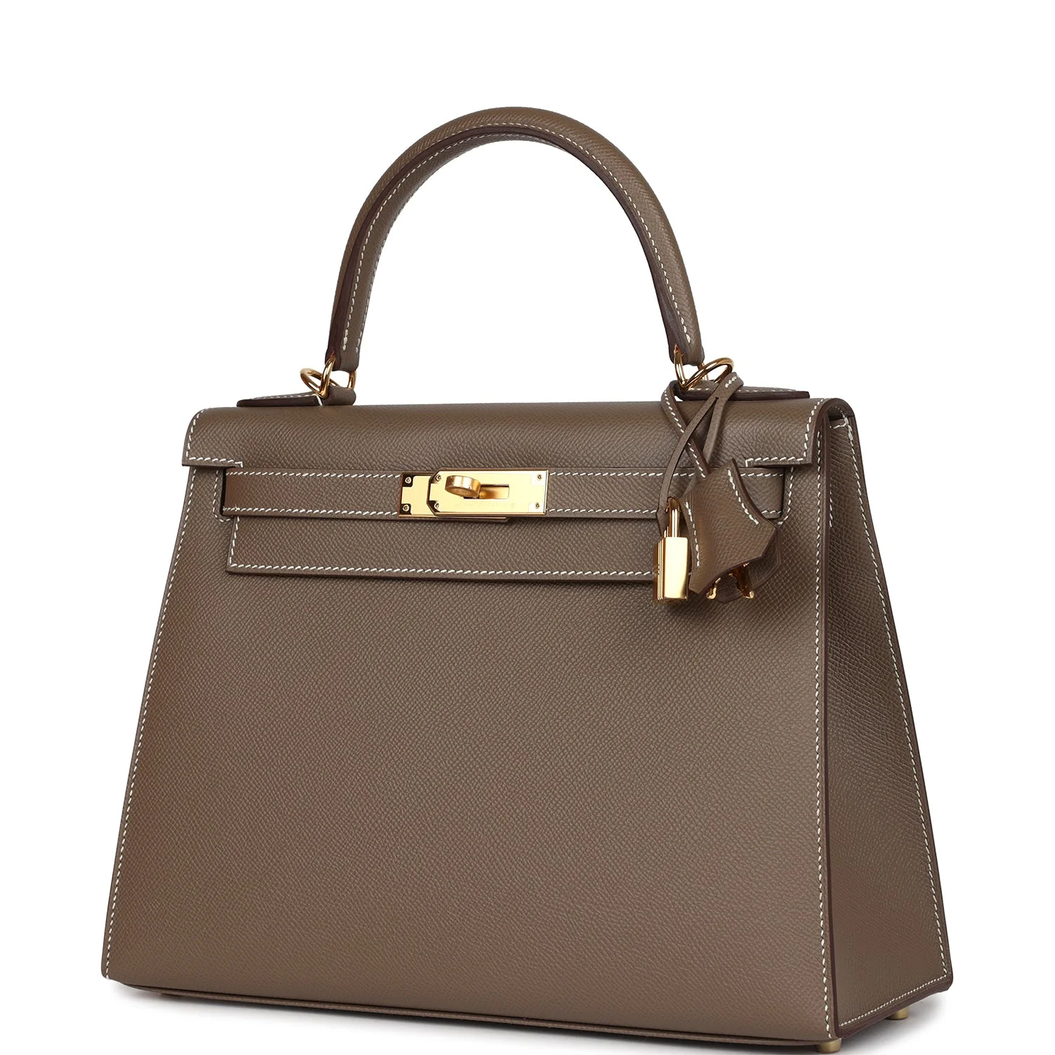 Replicate Hermes Kelly Sellier 28 Etoupe Epsom Gold Hardware(1:1 replica)