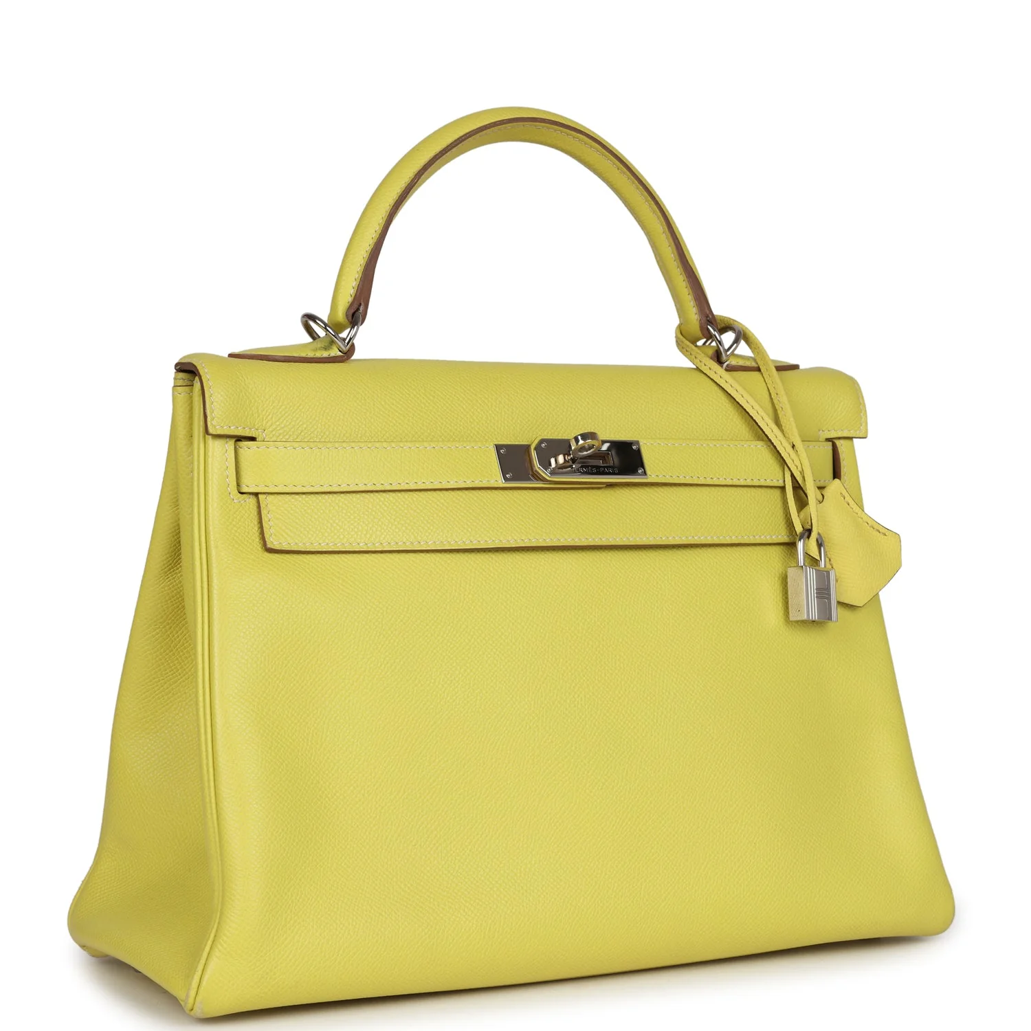 Replicate Hermes Kelly Retourne 32 Lime Candy Epsom Palladium Hardware(1:1 replica)