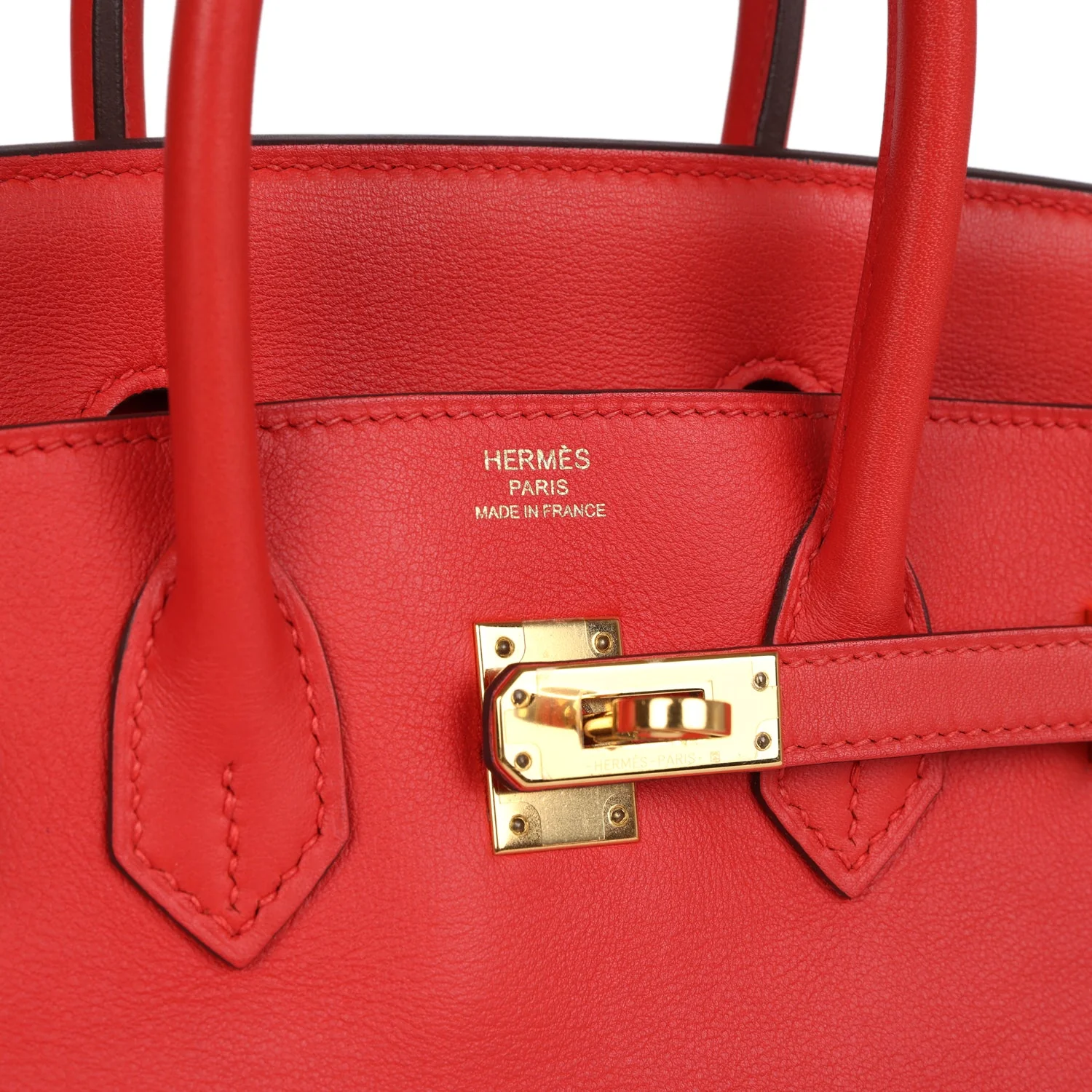 Replicate Hermes Birkin 25 Rouge Tomate Swift Gold Hardware(1:1 replica)