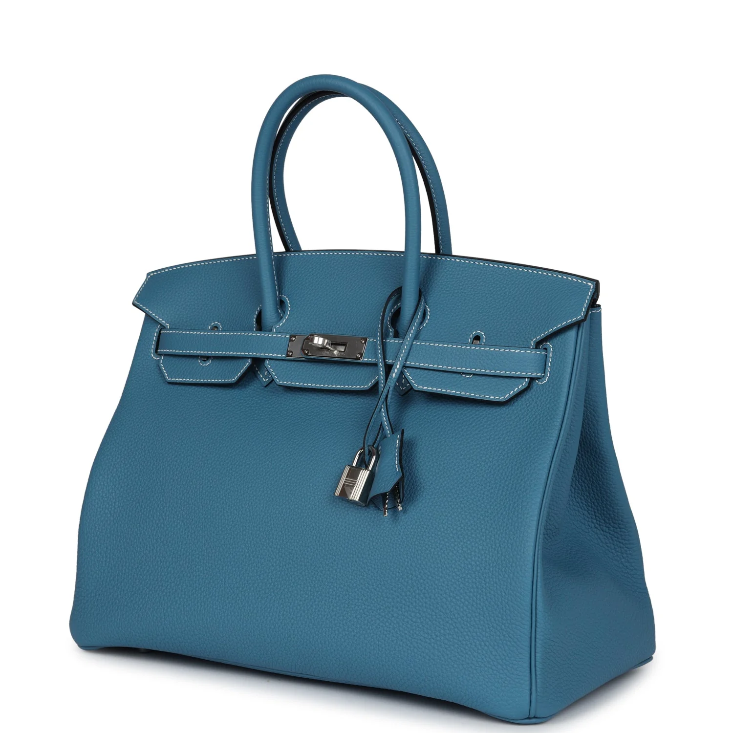 Replicate Hermes Birkin 35 Blue Jean Togo Palladium Hardware(1:1 replica)