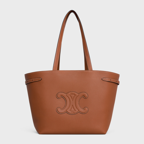 Replicate MEDIUM CABAS ANAÏS CUIR TRIOMPHE IN GRAINED CALFSKIN TAN(1:1 replica)