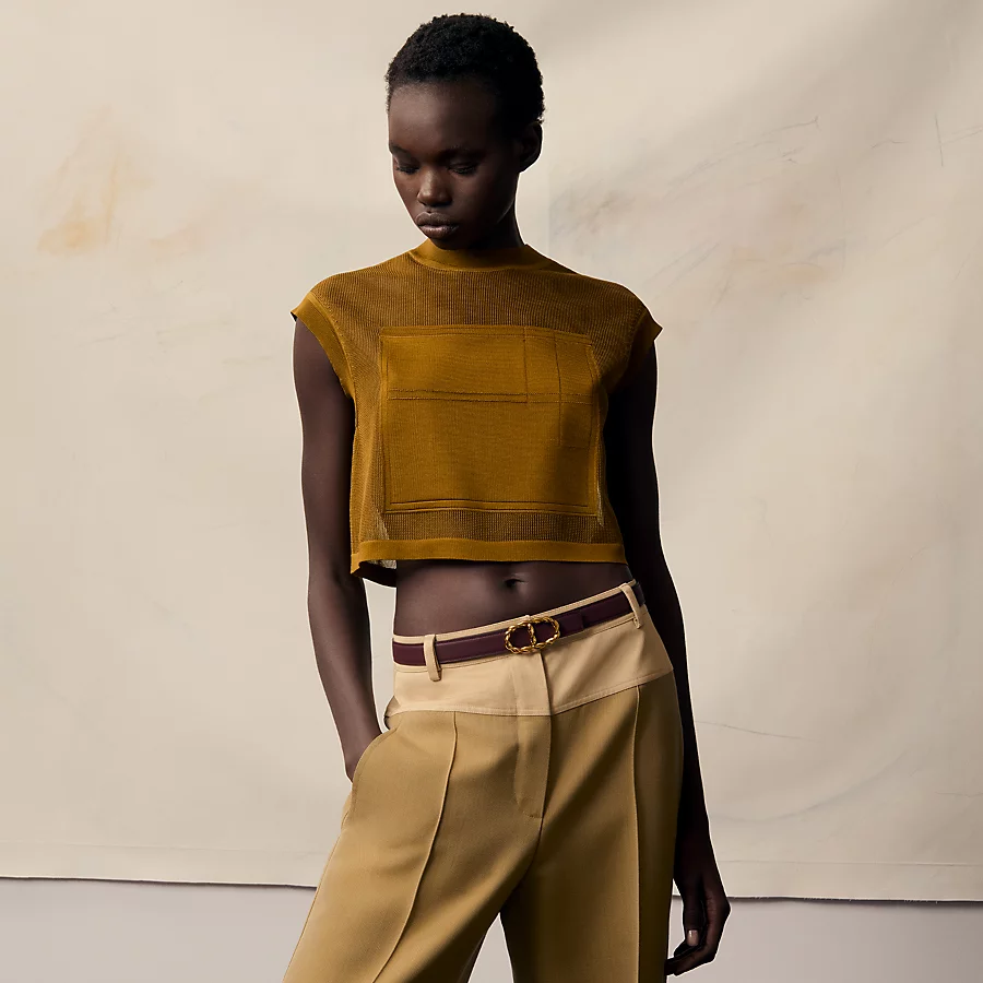 Replicate Maillon Torsade belt buckle   Reversible leather strap 24 mm(1:1 replica)