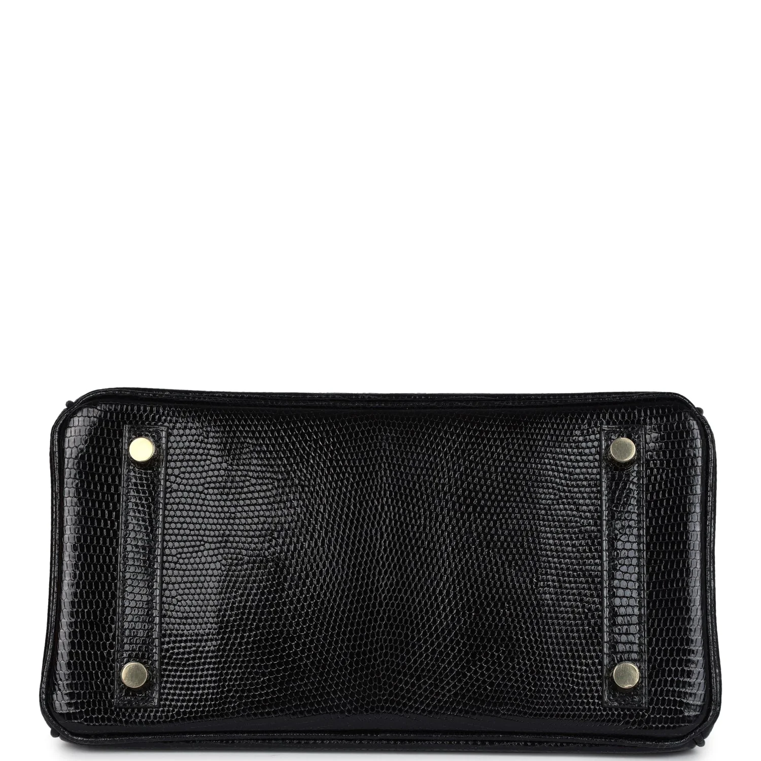 Replicate Hermes Birkin 25 Black Shiny Varanus Niloticus Lizard Gold Hardware(1:1 replica)