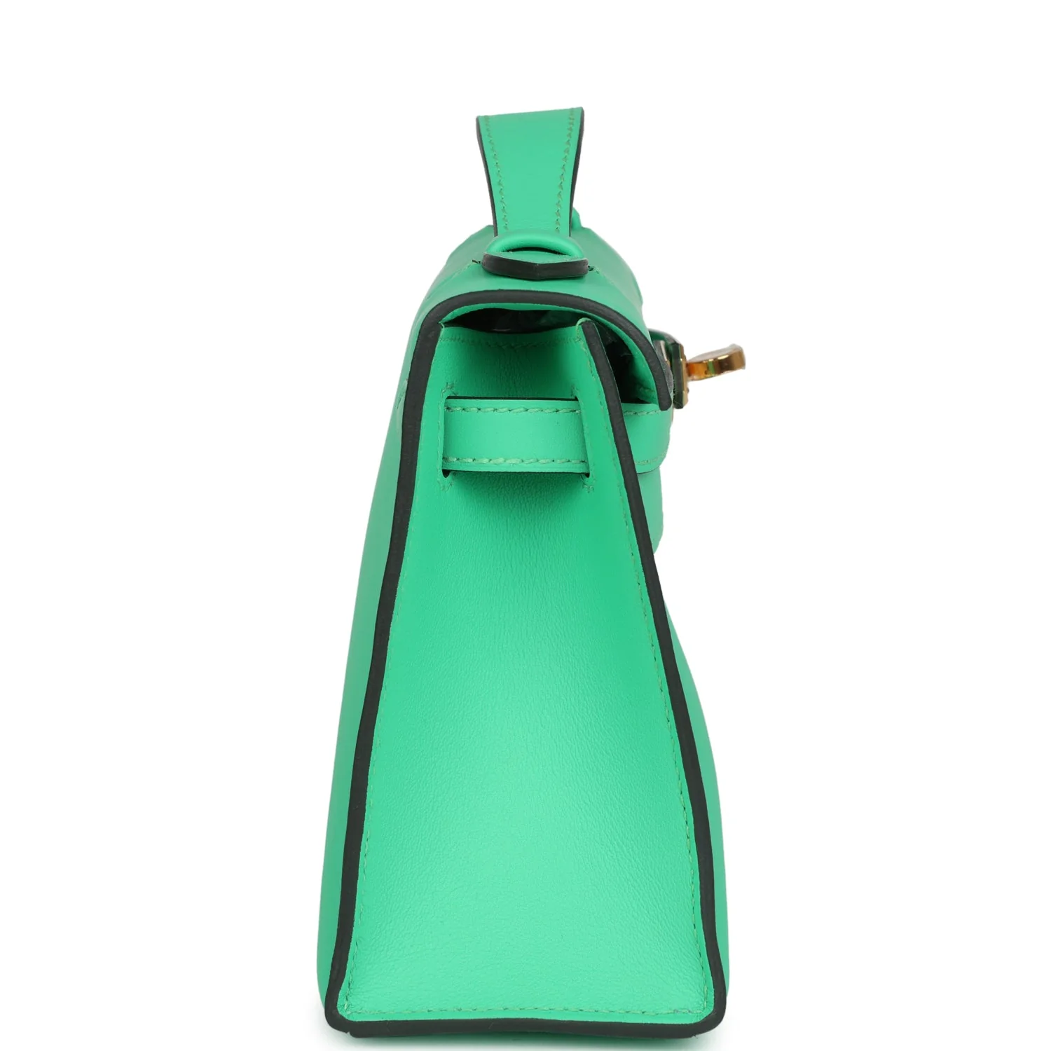 Replicate Hermes Kelly Pochette Vert Comics Swift Gold Hardware(1:1 replica)