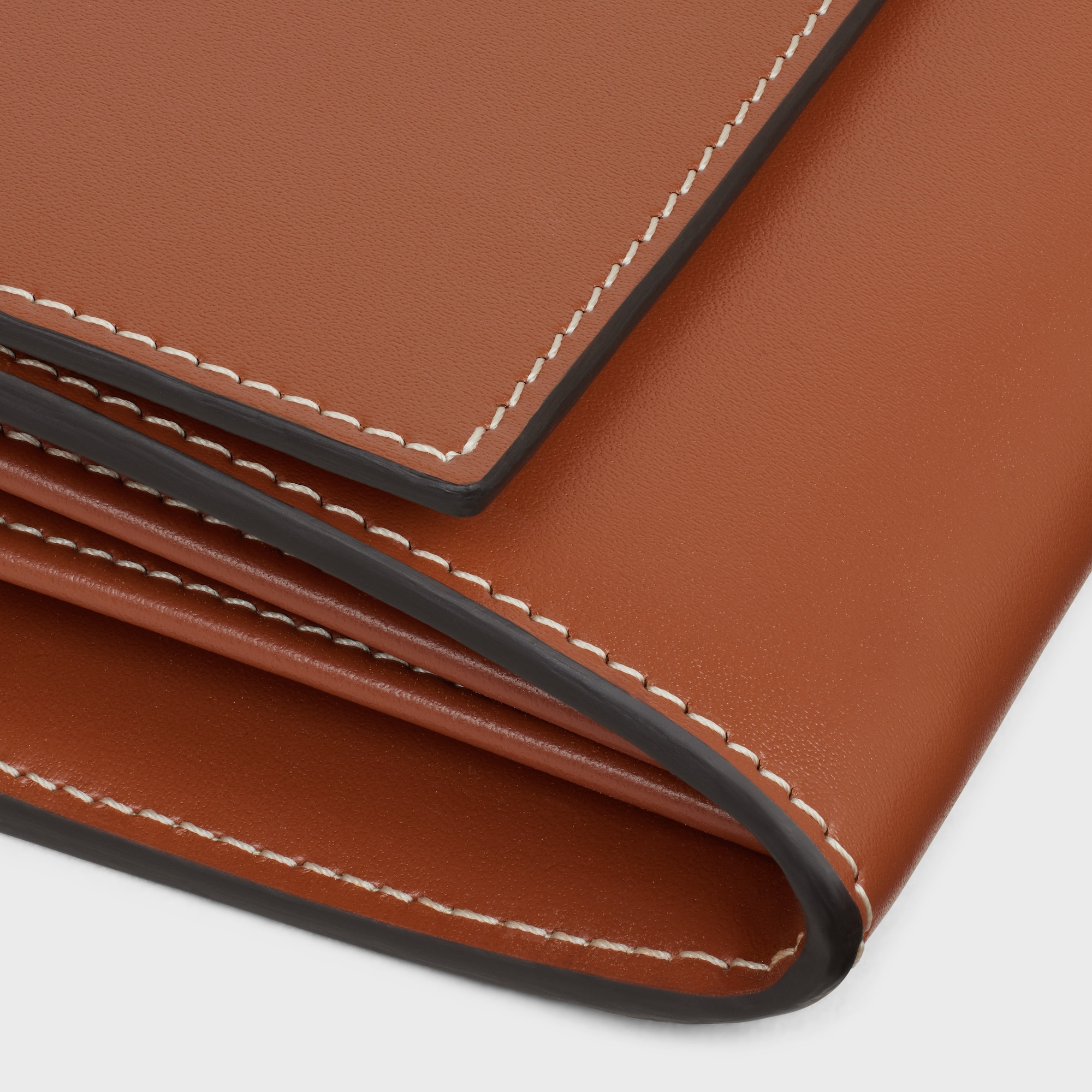 Replicate LARGE WALLET 16 IN SATINATED CALFSKIN TAN(1:1 replica)