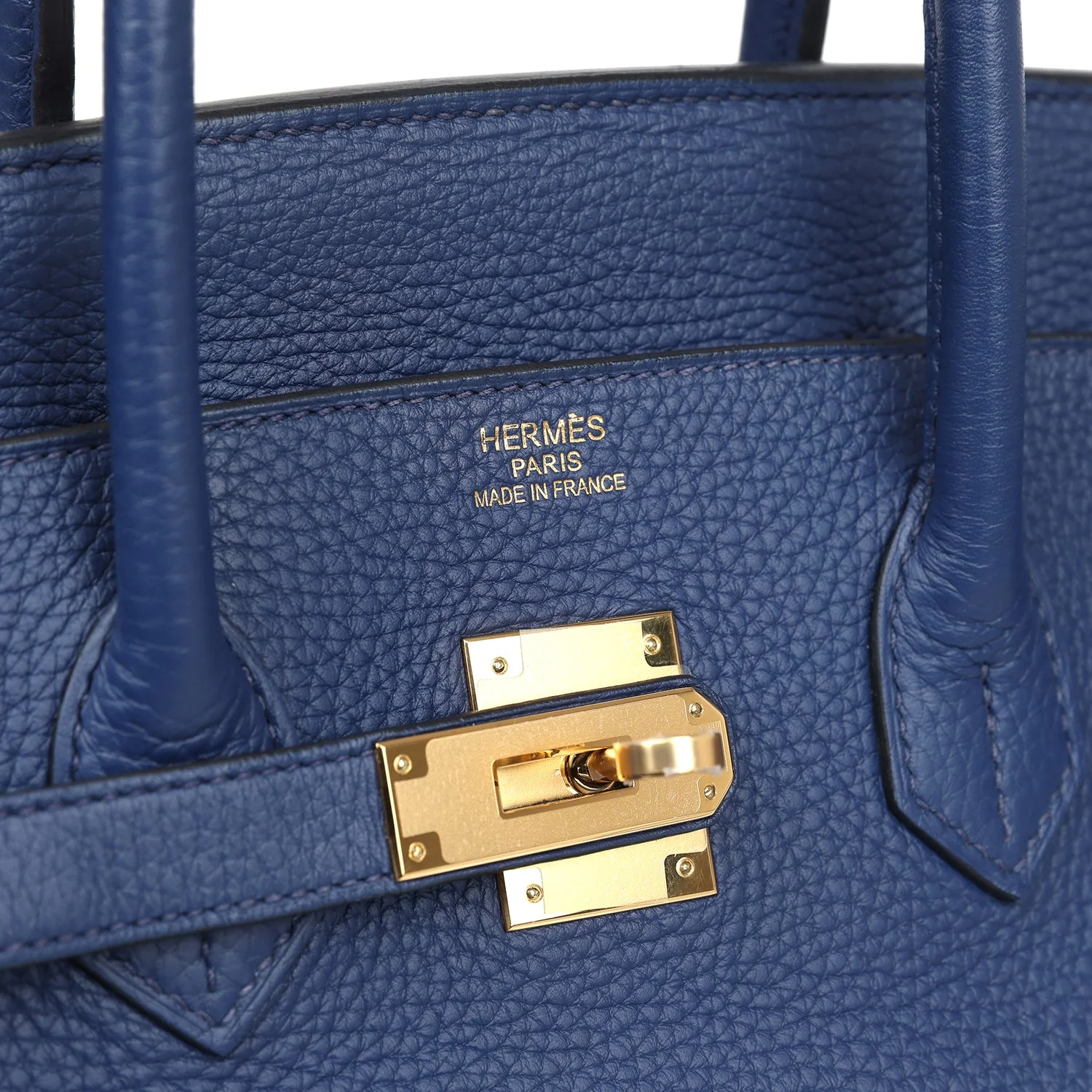 Replicate Hermes Birkin 35 Bleu Saphir Clemence Gold Hardware(1:1 replica)