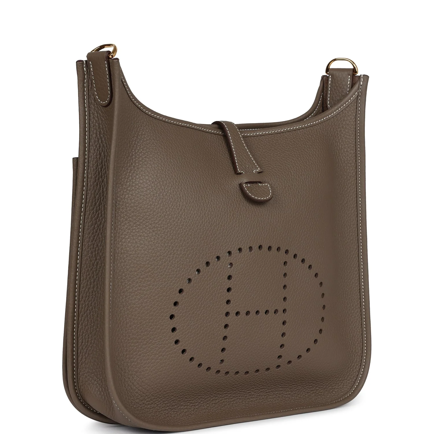 Replicate Hermes Evelyne III PM Etoupe Clemence Gold Hardware(1:1 replica)