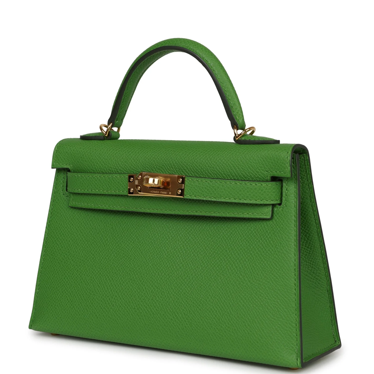 Replicate Hermes Kelly Sellier 20 Vert Yucca Epsom Gold Hardware(1:1 replica)