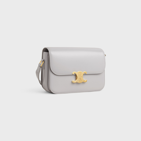 Replicate CLASSIQUE TRIOMPHE BAG IN SHINY CALFSKIN CLOUDY GREY(1:1 replica)