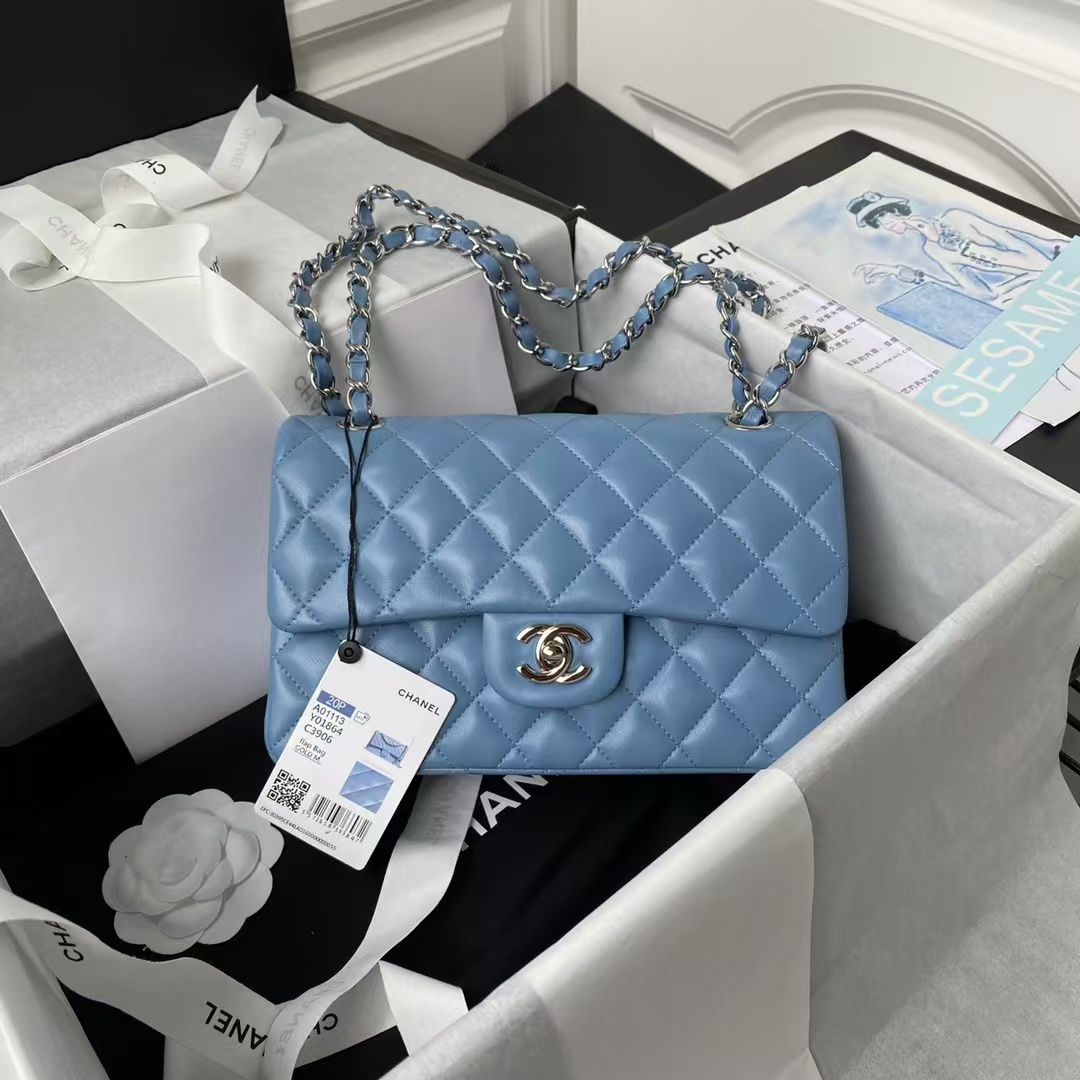 Replicate Chanel Small Classic Handbag Silver Hardware(1:1 replica)