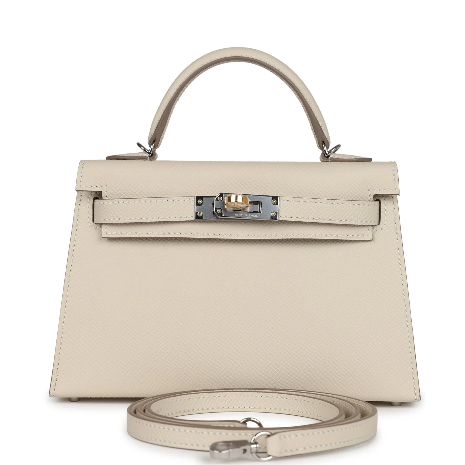 Replicate Hermes Kelly Sellier 20 Craie Epsom Electrum Hardware(1:1 replica)