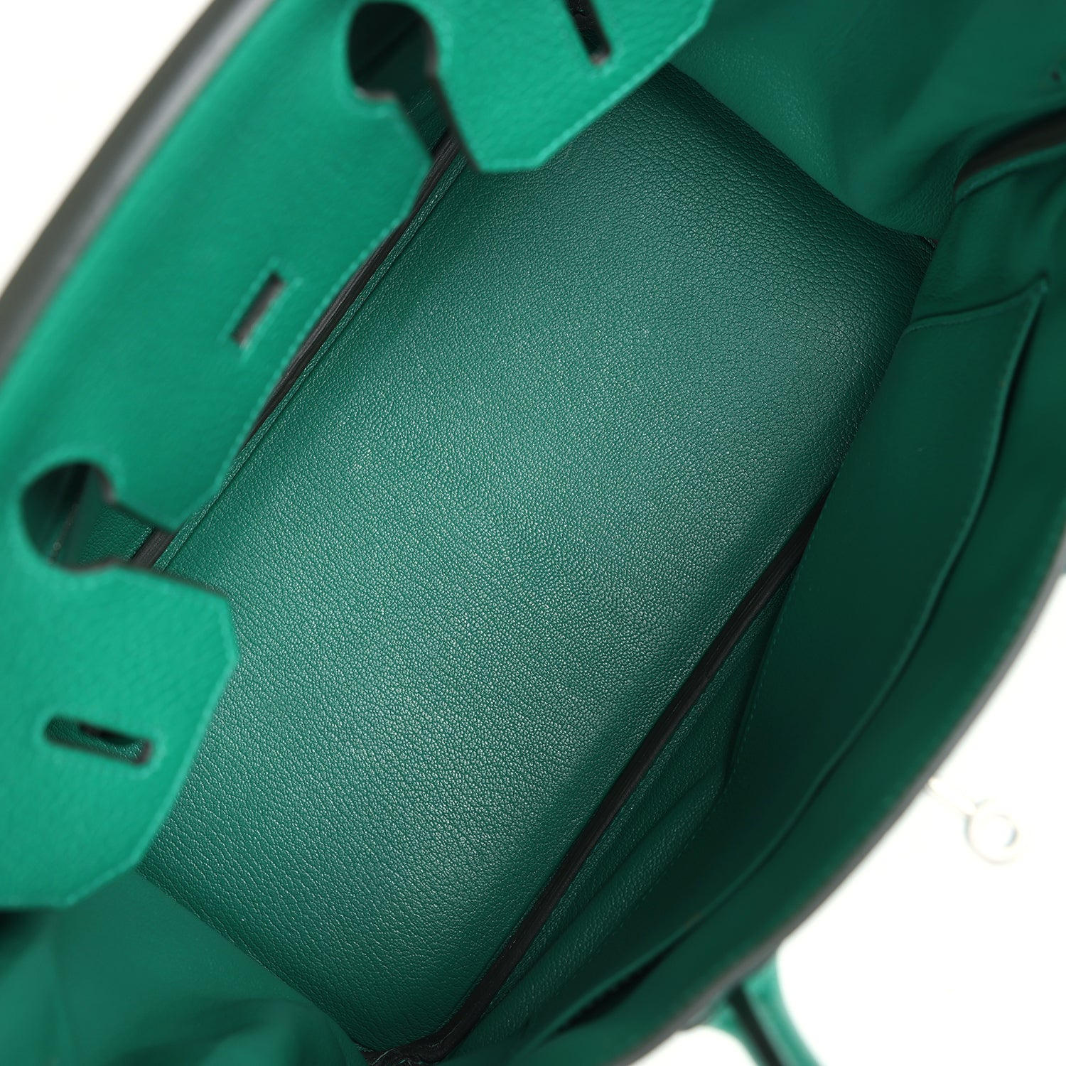 Replicate Hermes Birkin 30 Vert Vertigo Clemence Palladium Hardware(1:1 replica)