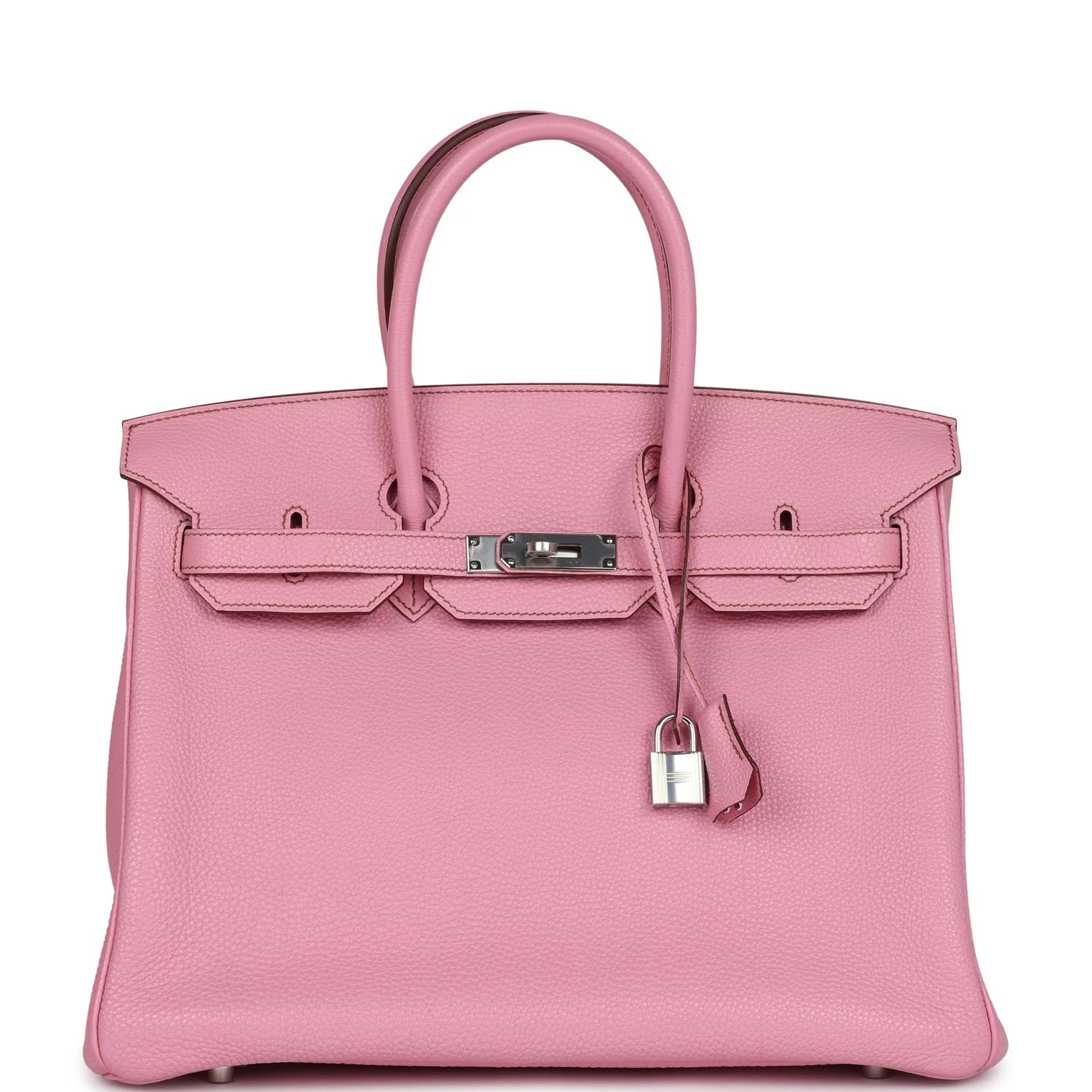 Replicate Hermes Birkin 35 Bubblegum Togo Palladium Hardware(1:1 replica)