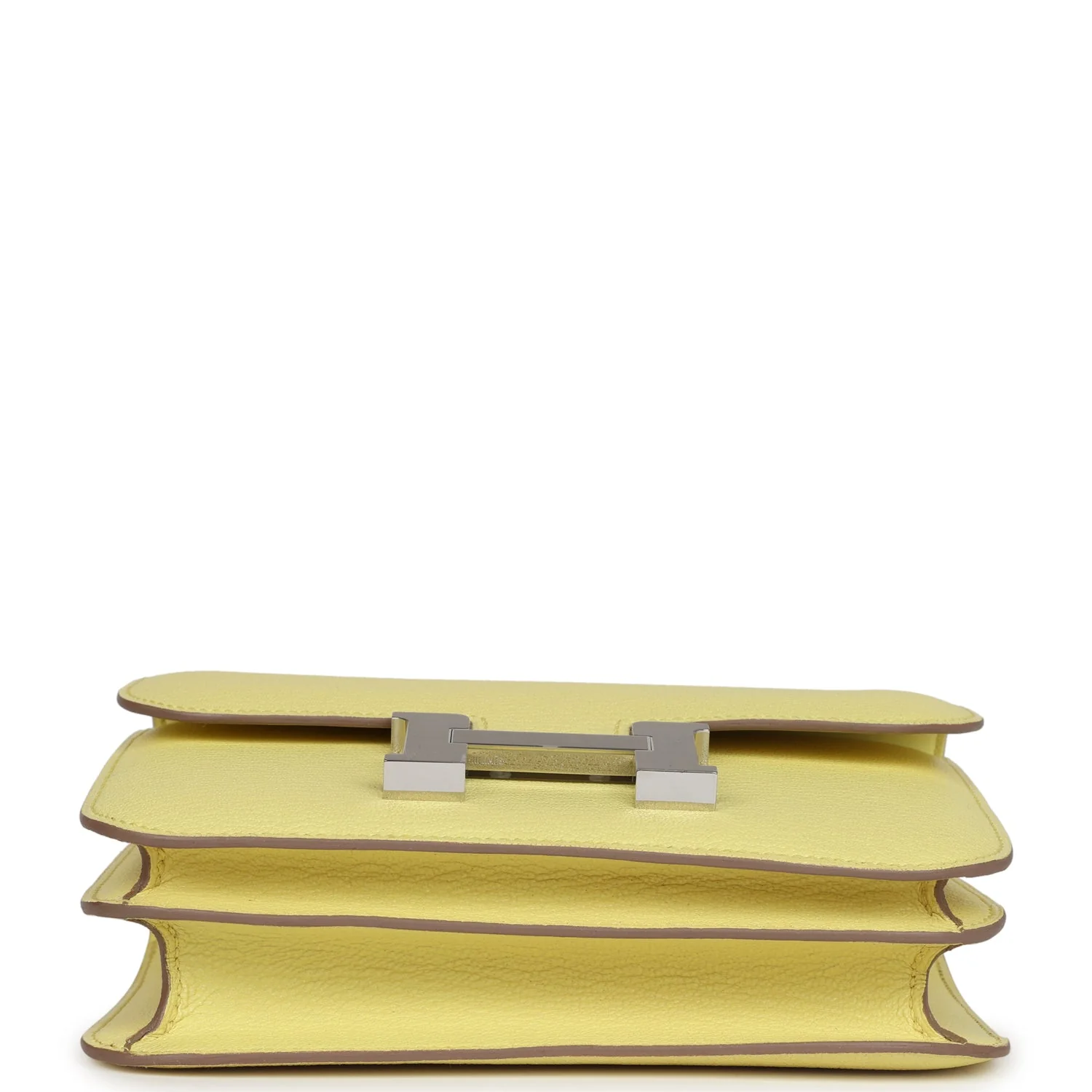 Replicate Hermes Constance 18 Limoncello Chevre Mysore Palladium Hardware(1:1 replica)